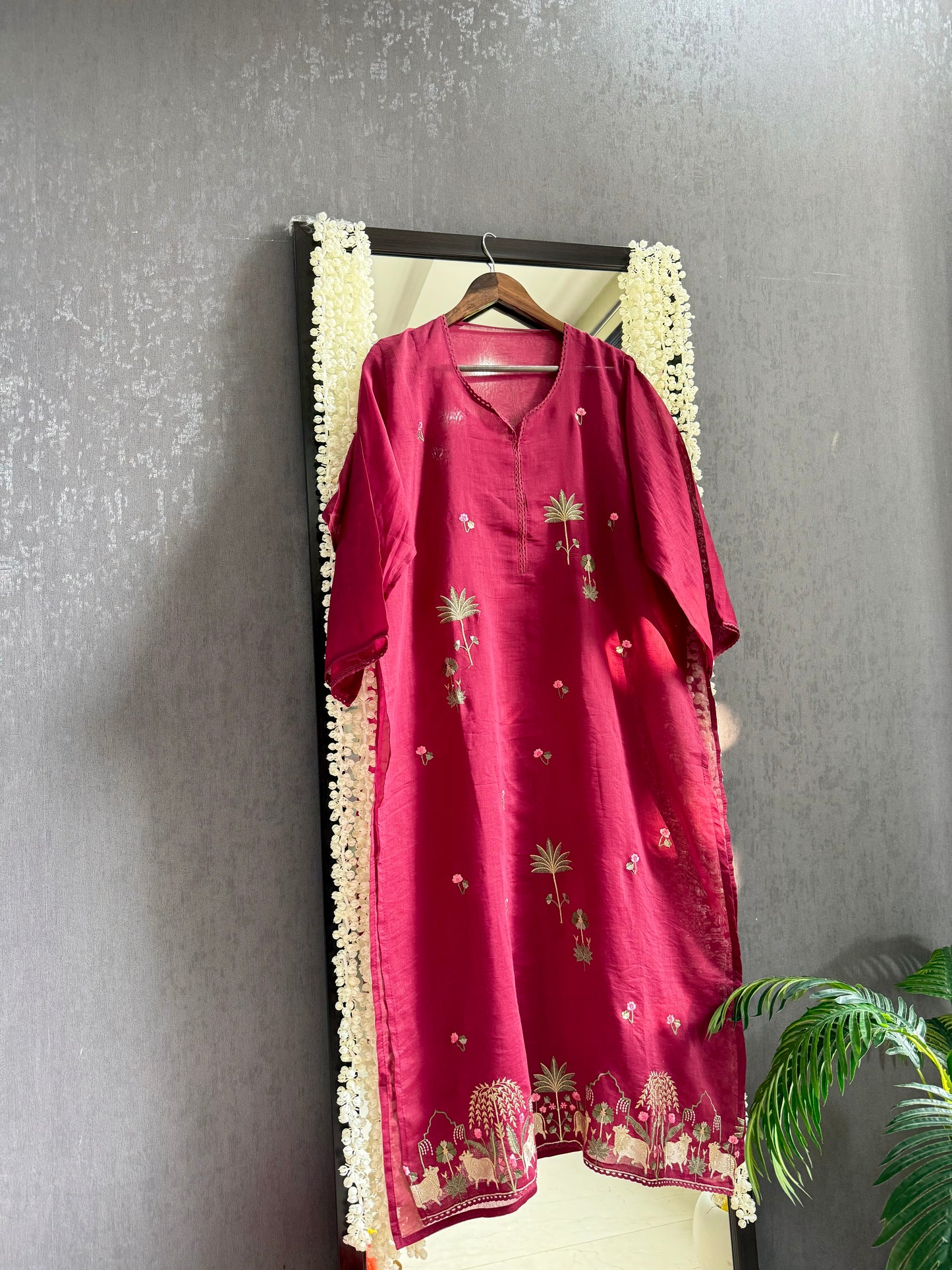 Luxurious Mul chanderi pichwai suit