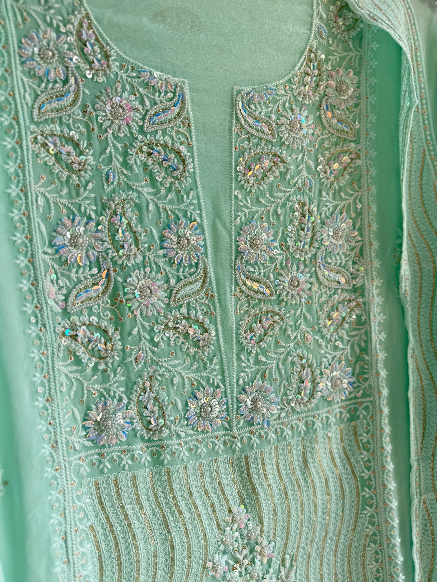 Lucknowi chikankari handwork suit