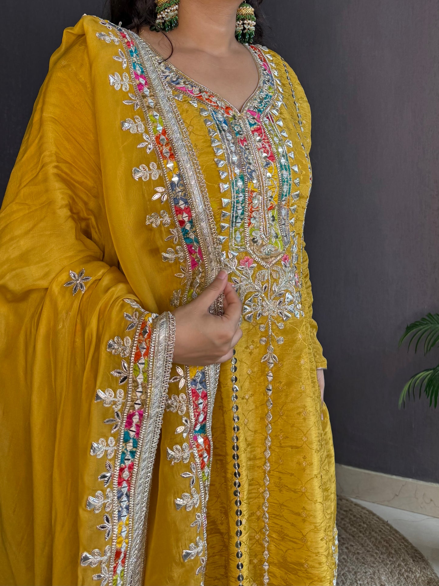 Luxurious gotapatti anarkali set