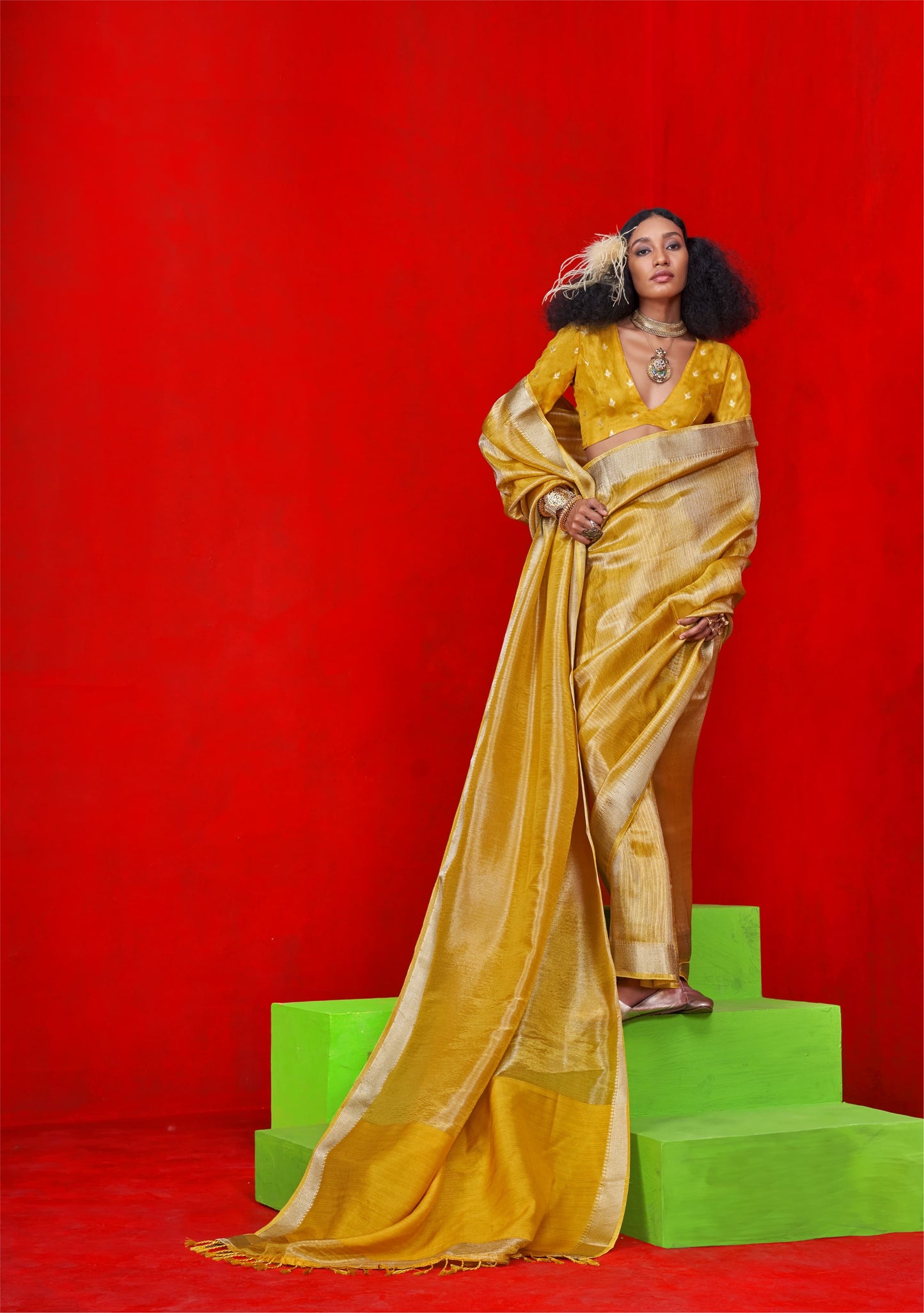 Soft tissue benarsi saree