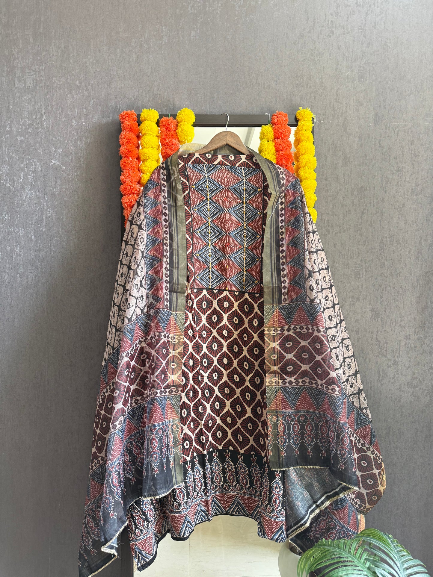 Pure cotton ajrakh suits
