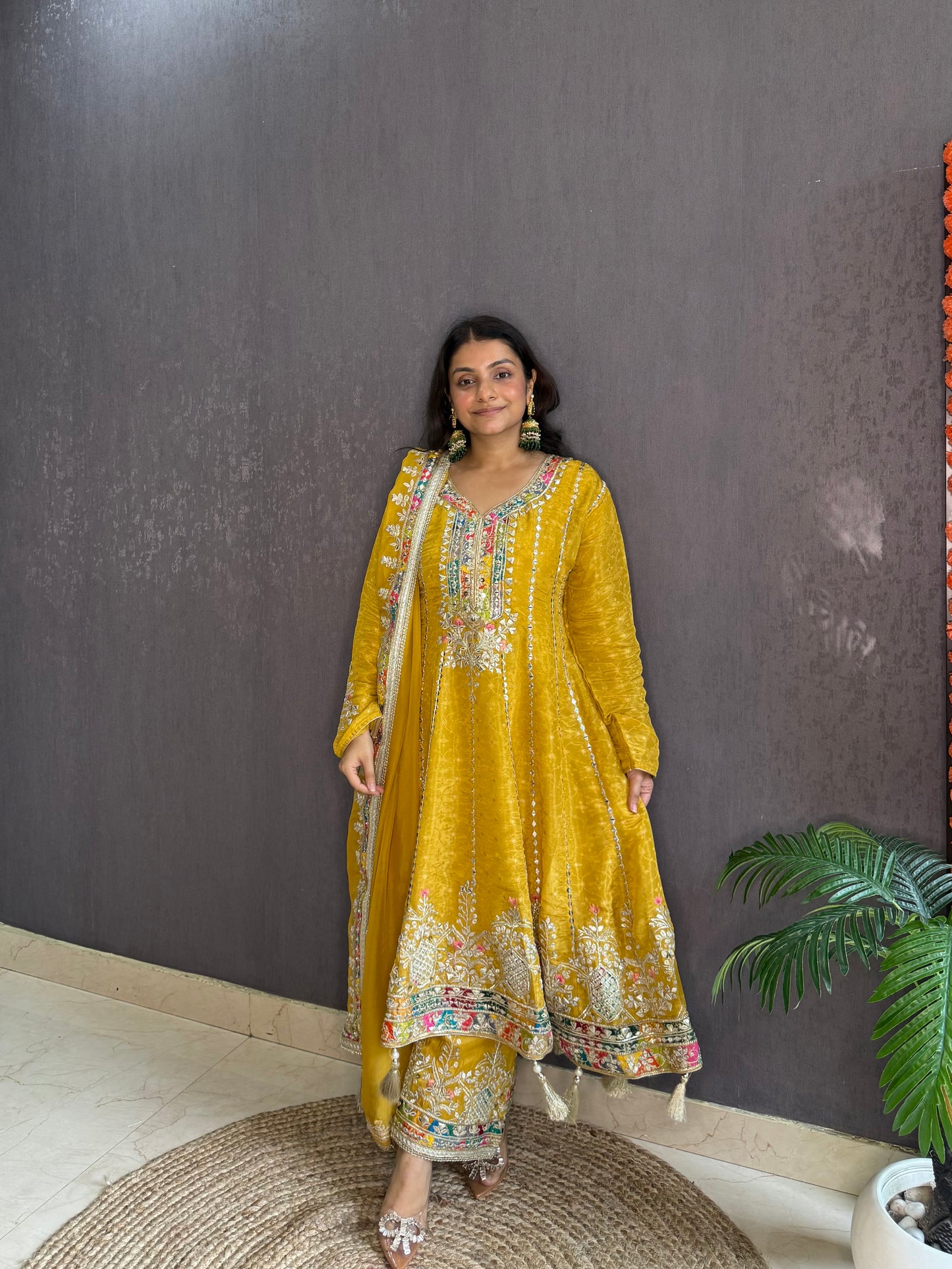Luxurious gotapatti anarkali set