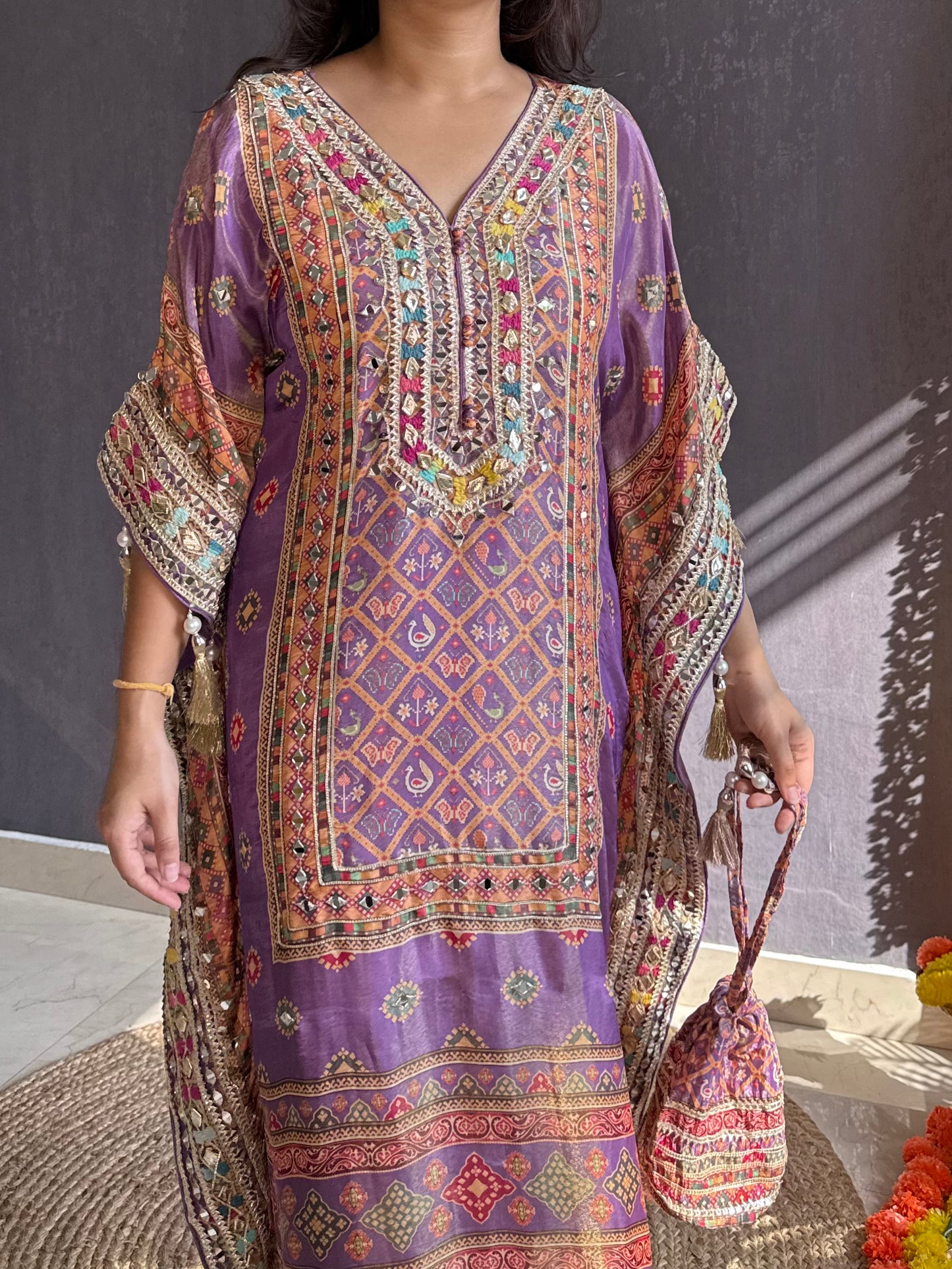 Luxurious patola kaftan set