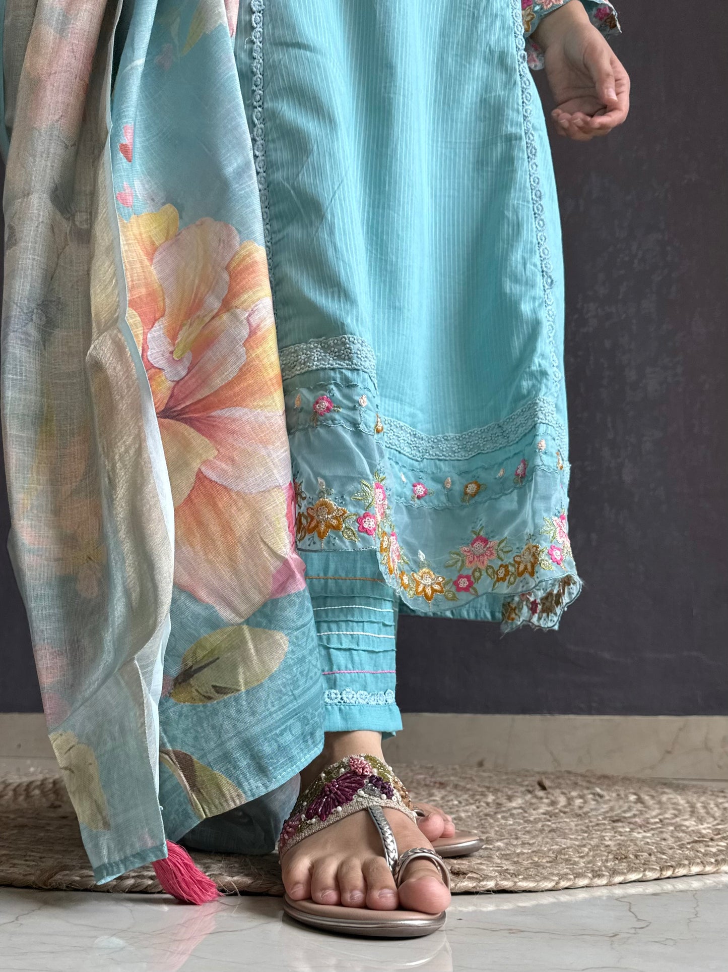 Aline cotton Handwork suit