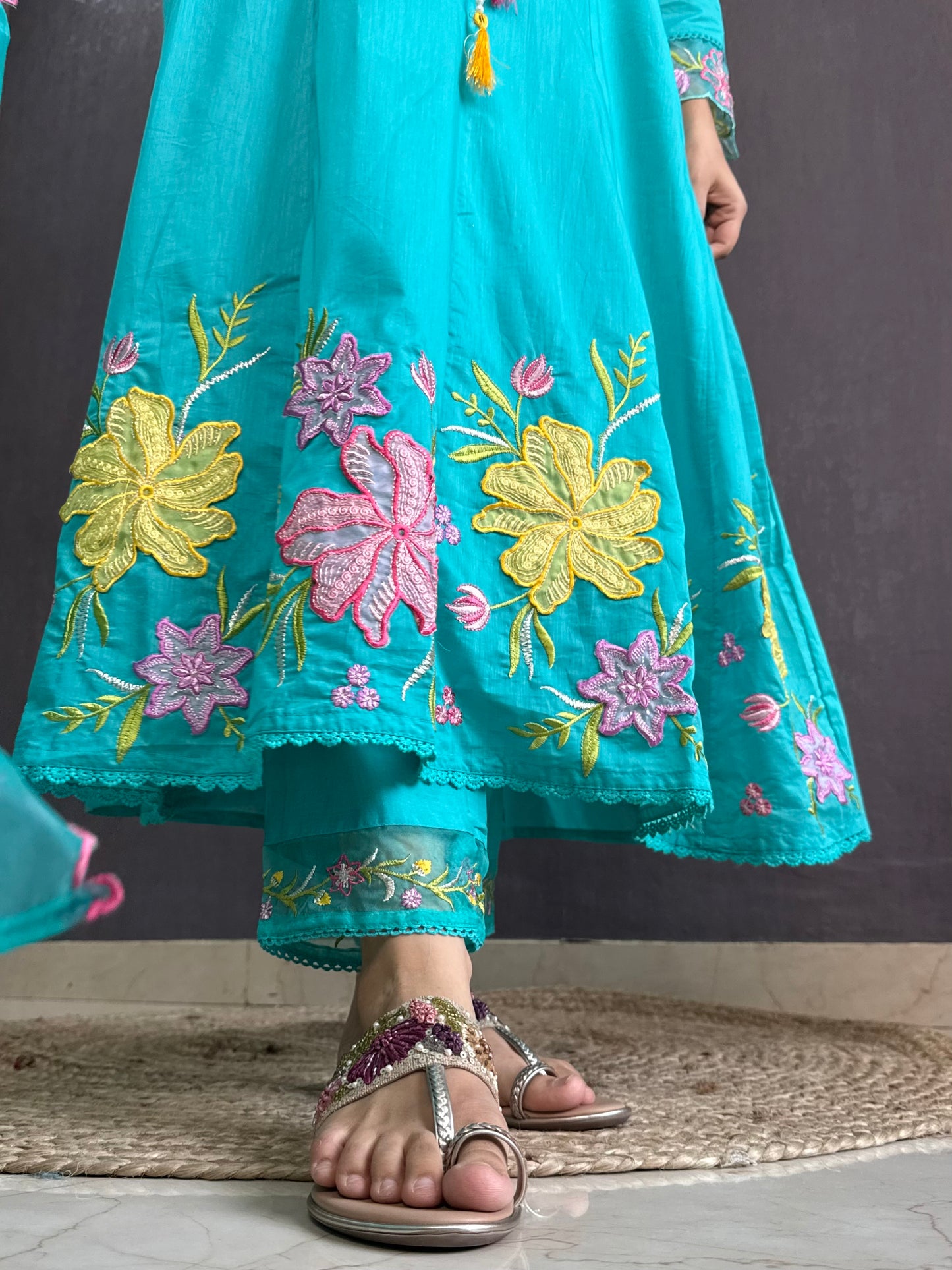 Kalidaar floral Anarkali set