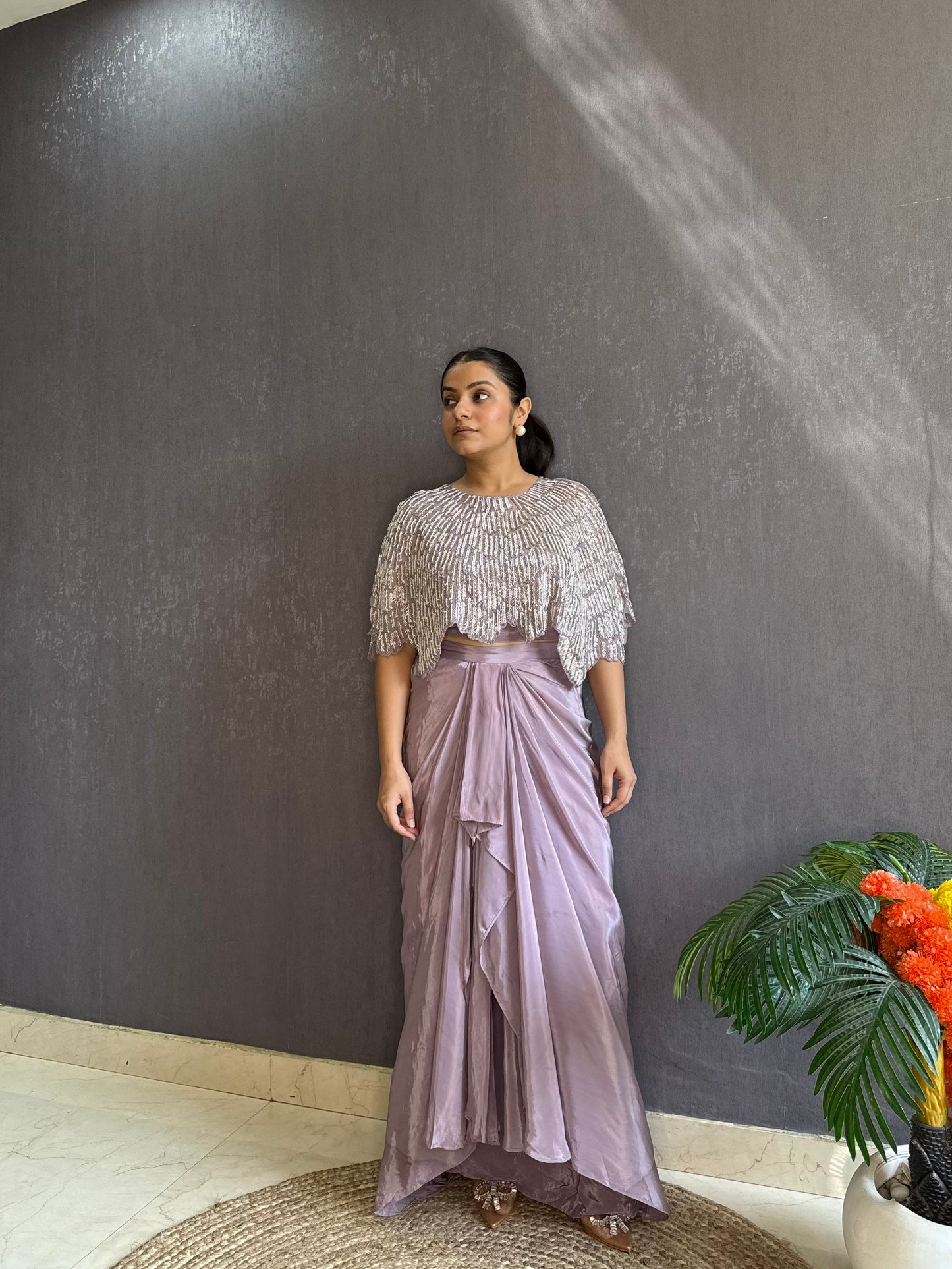 Dhoti skirt Cape set