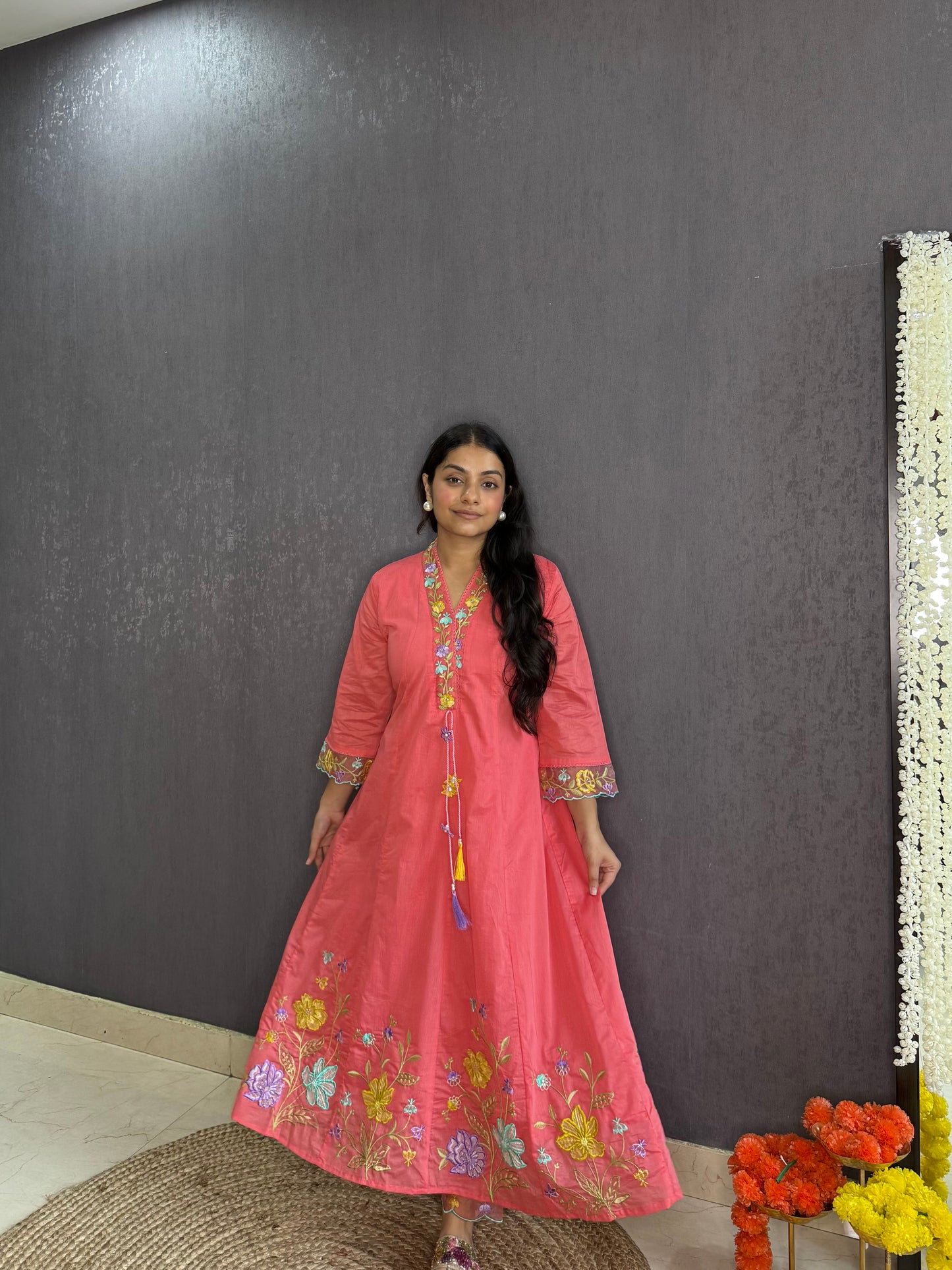 Kalidaar floral Anarkali set