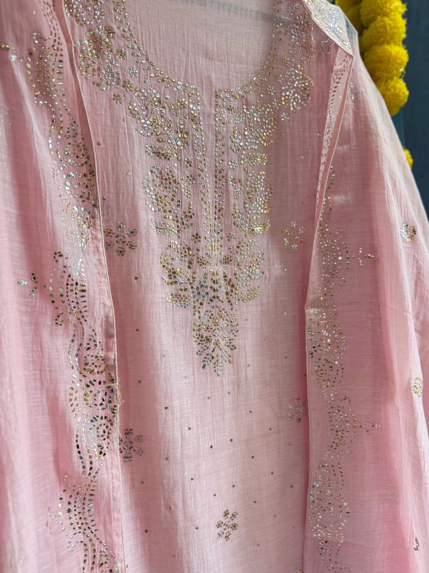 Luxurious Mul chanderi mukaish suit