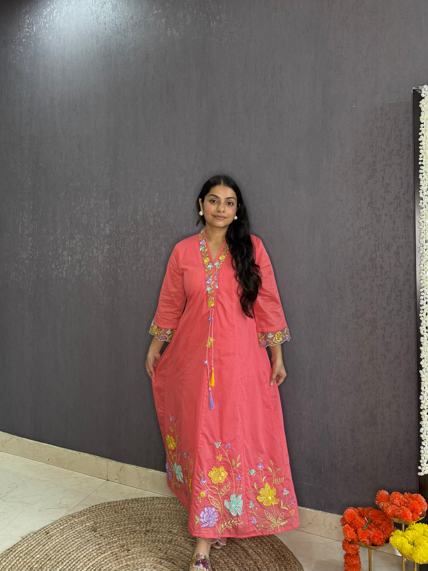 Kalidaar floral Anarkali set
