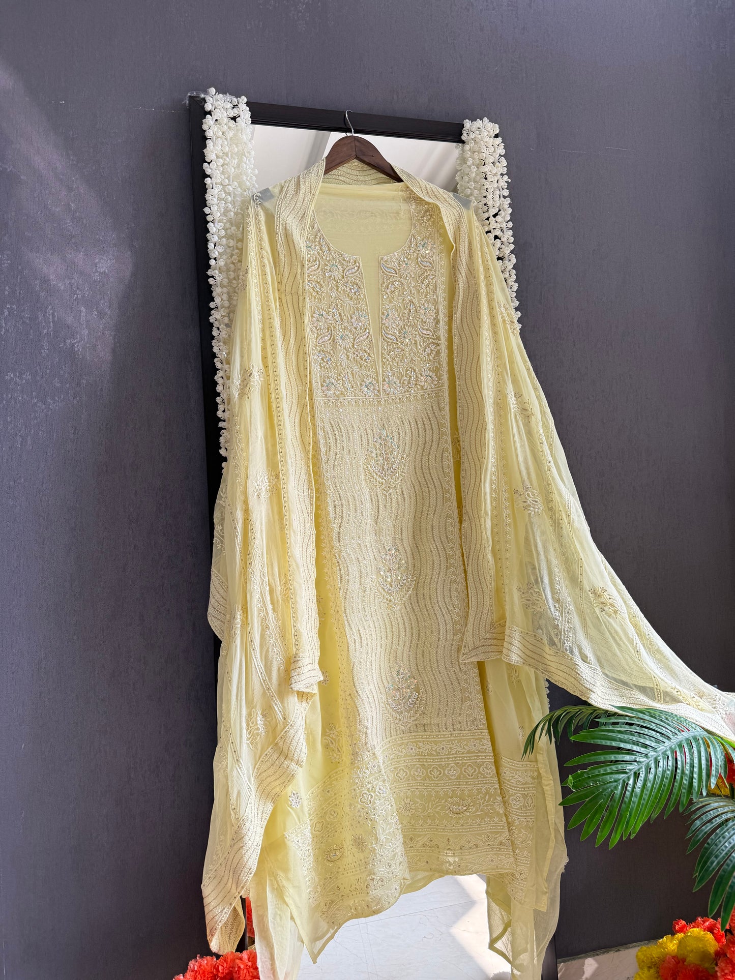 Lucknowi chikankari handwork suit