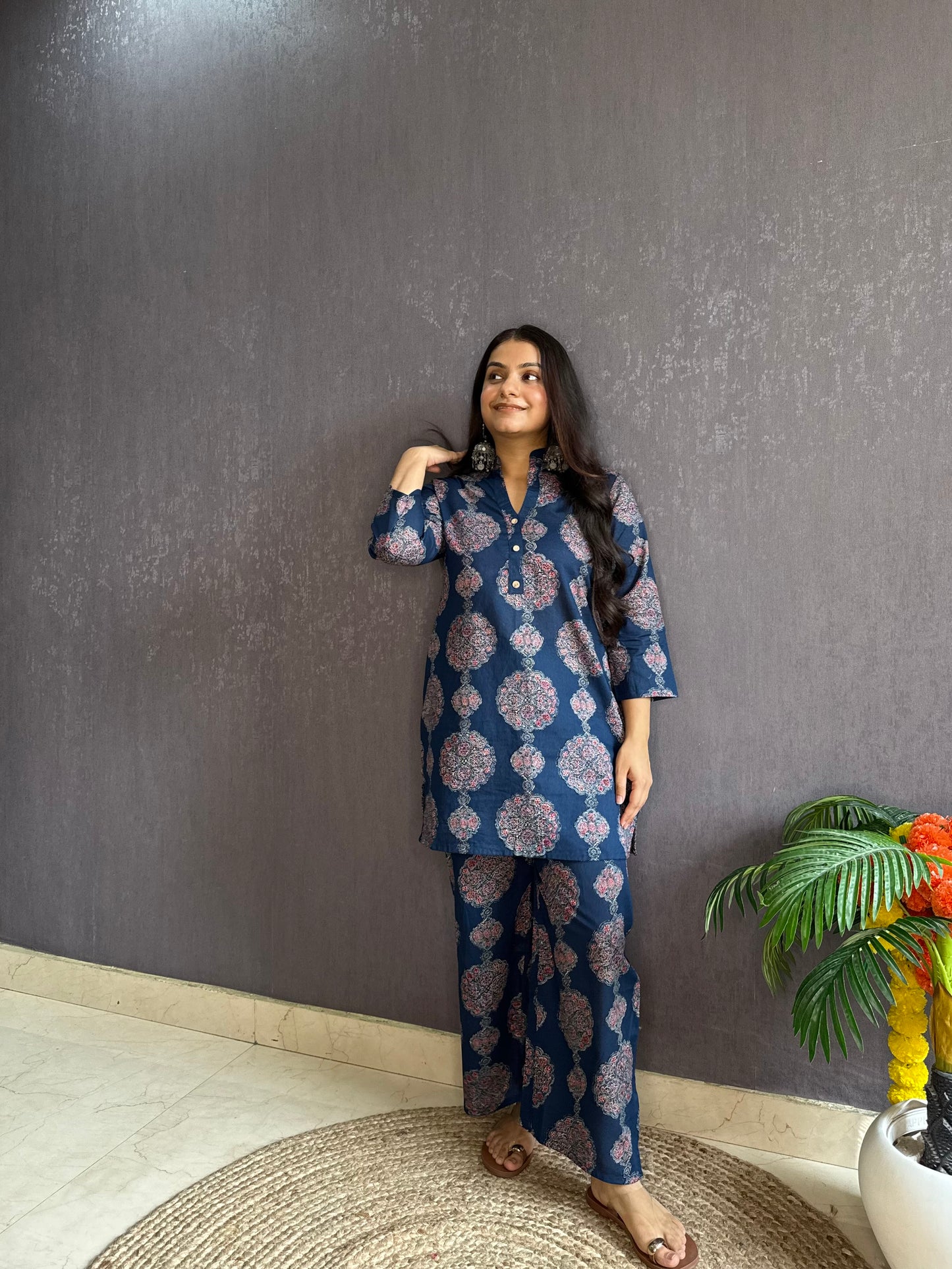 Pure cotton Ajrakh Coord set