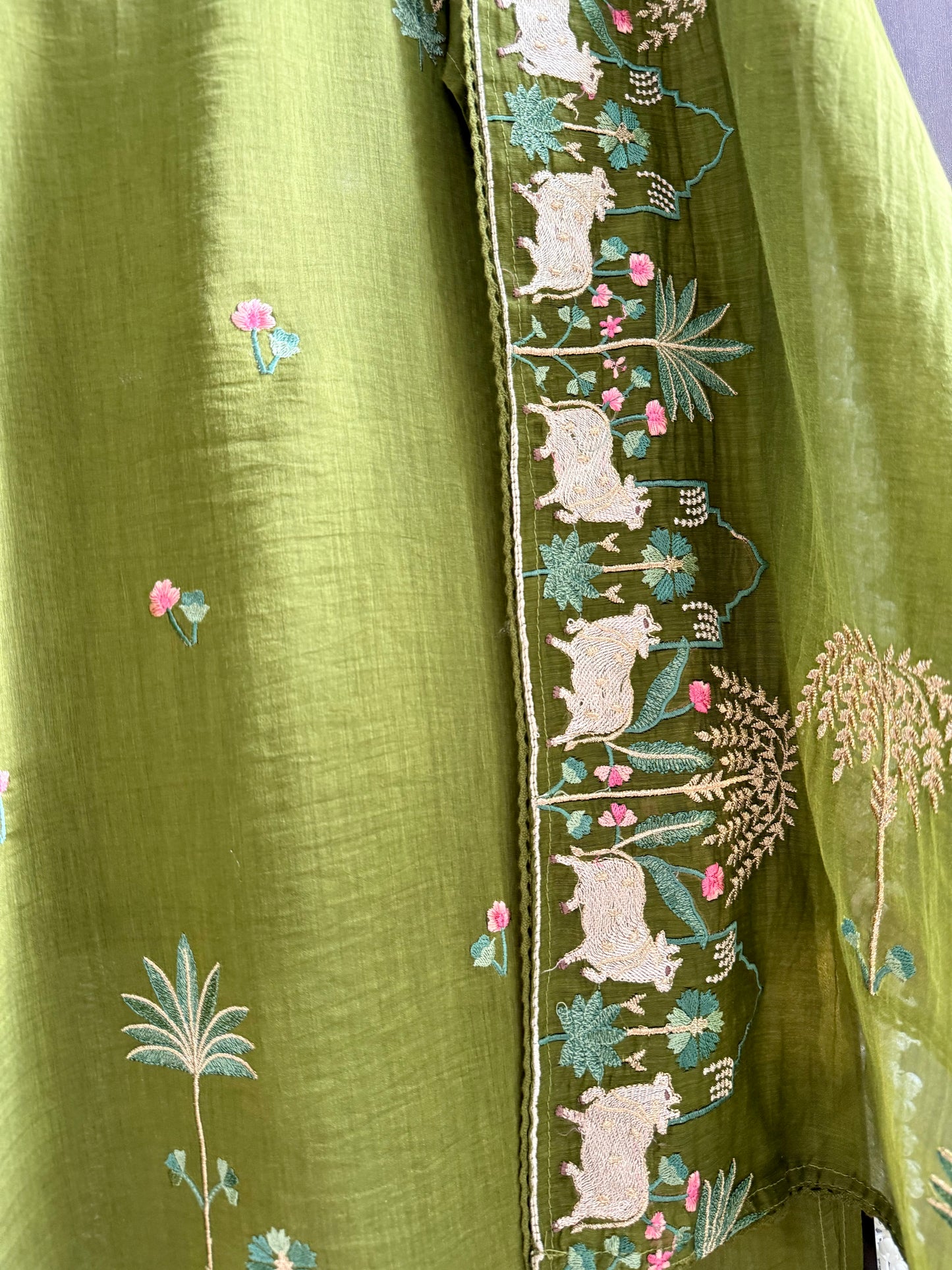 Luxurious Mul chanderi pichwai suit
