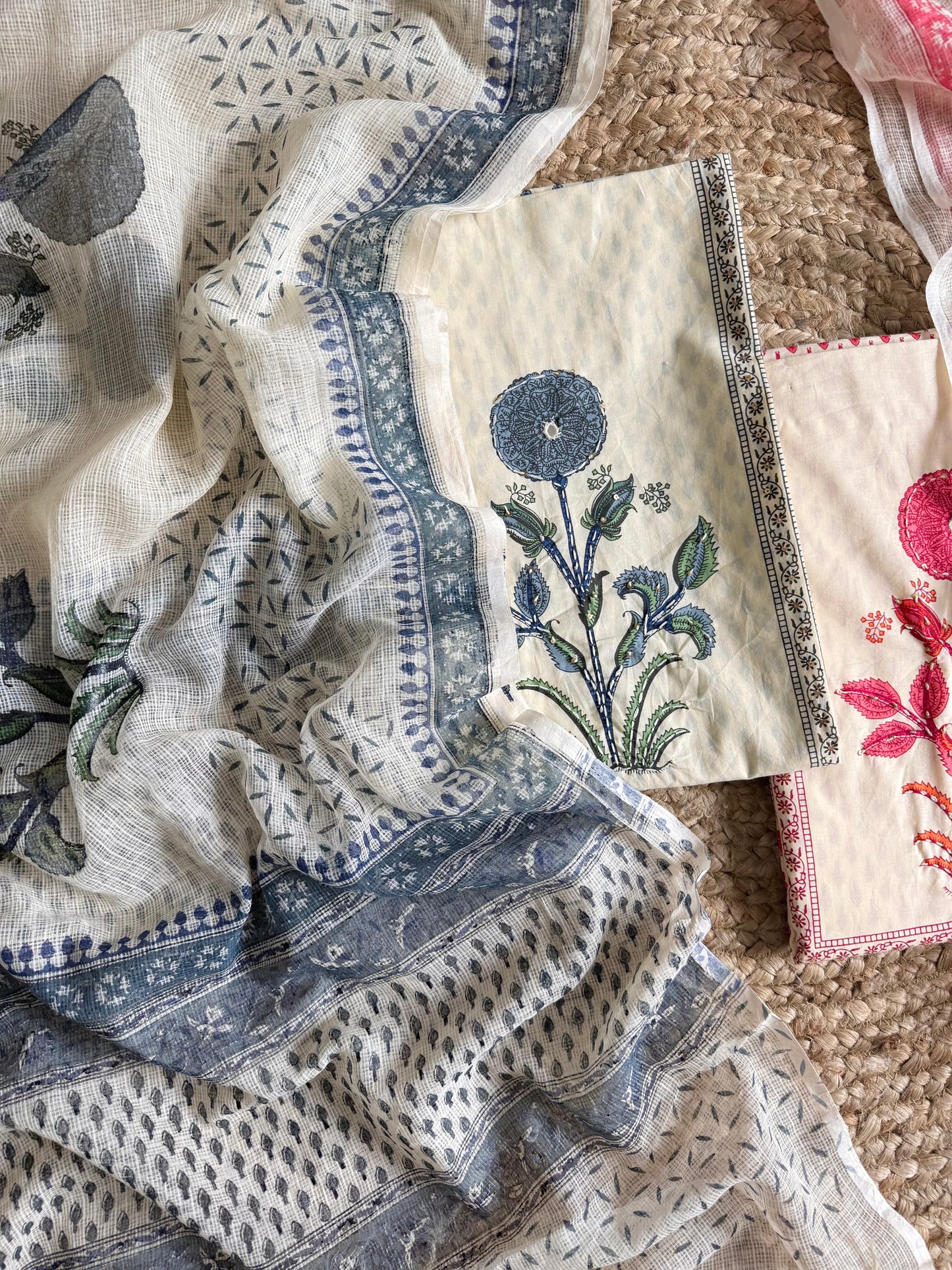 Mulmul handblock printed suits