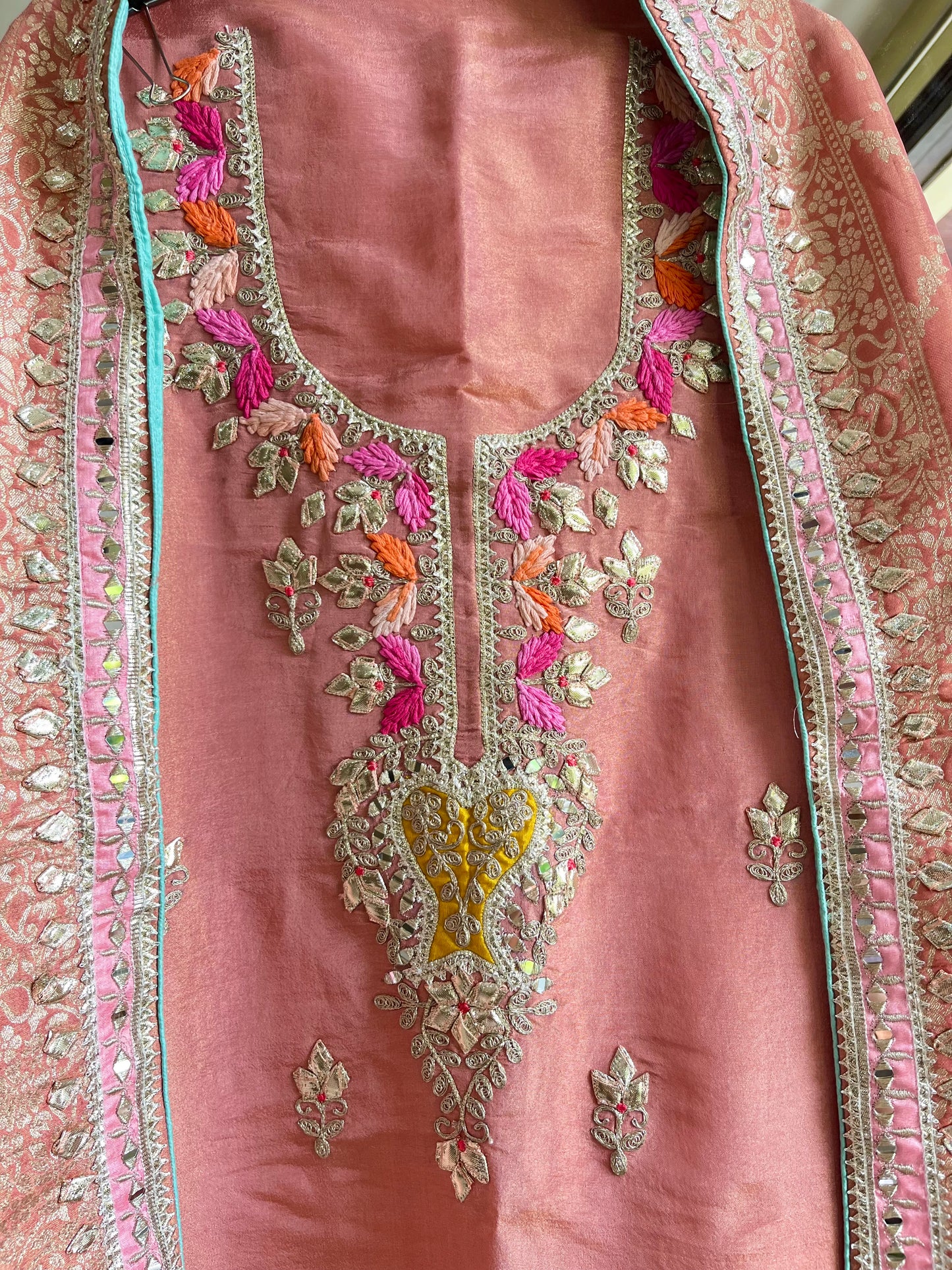 Luxurious Gotapatti Tissue silk suit
