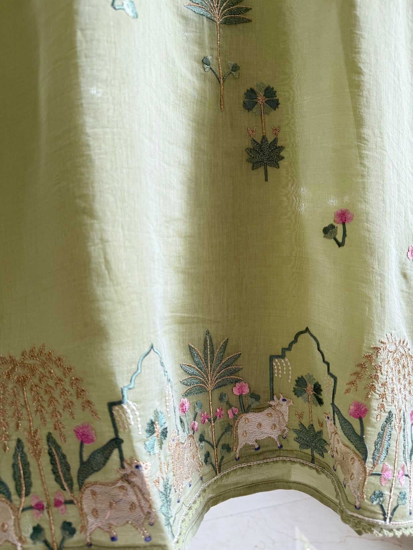 Luxurious Mul chanderi pichwai suit