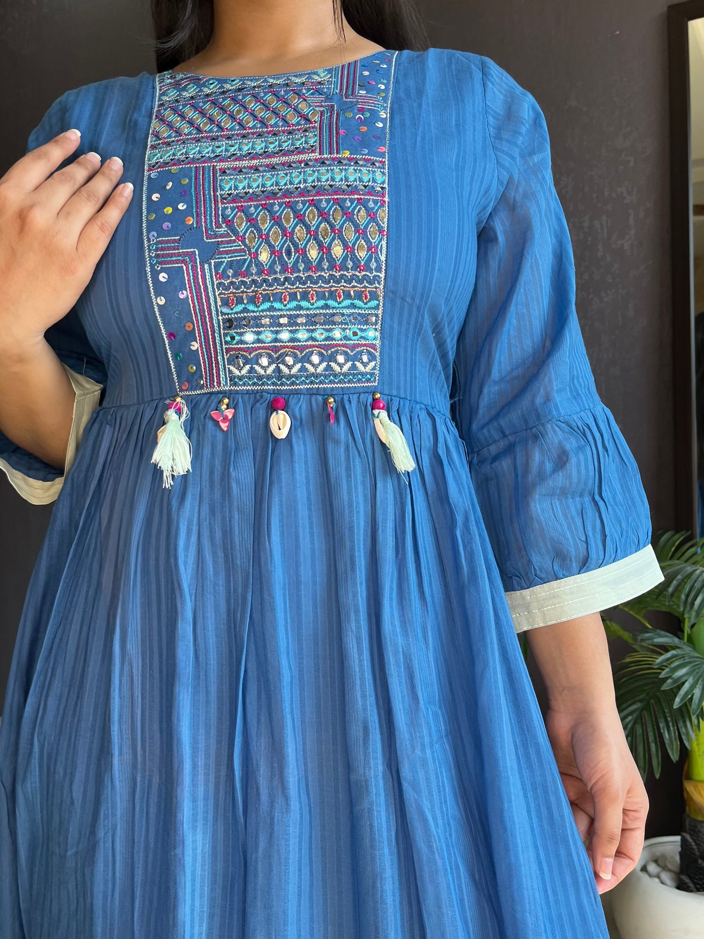 Mulmul Anarkali dress