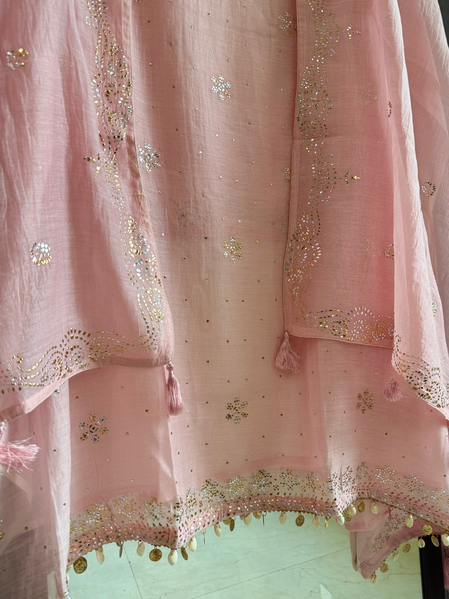 Luxurious Mul chanderi mukaish suit