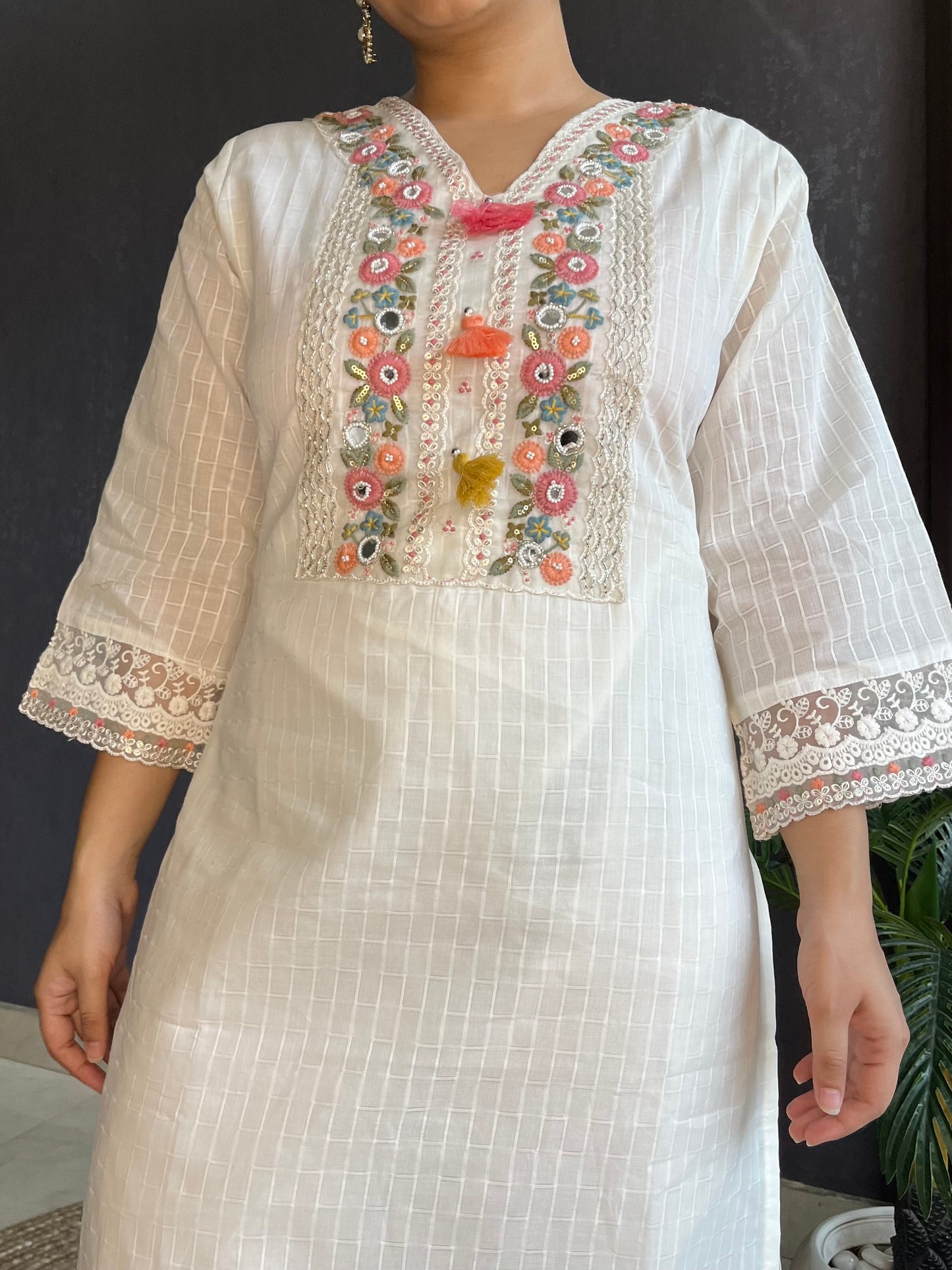 Premium cotton designer suit set