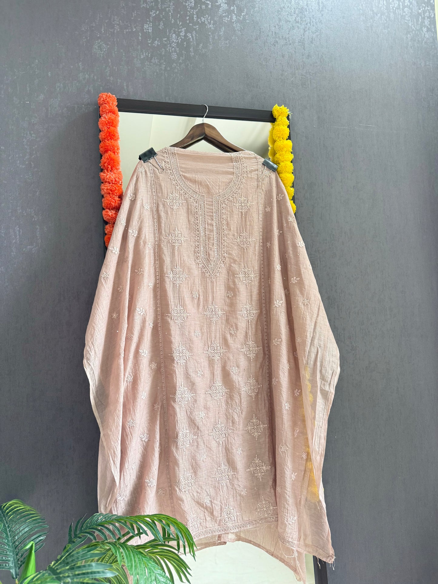 Luxurious Mul chanderi lucknowi handwork suit