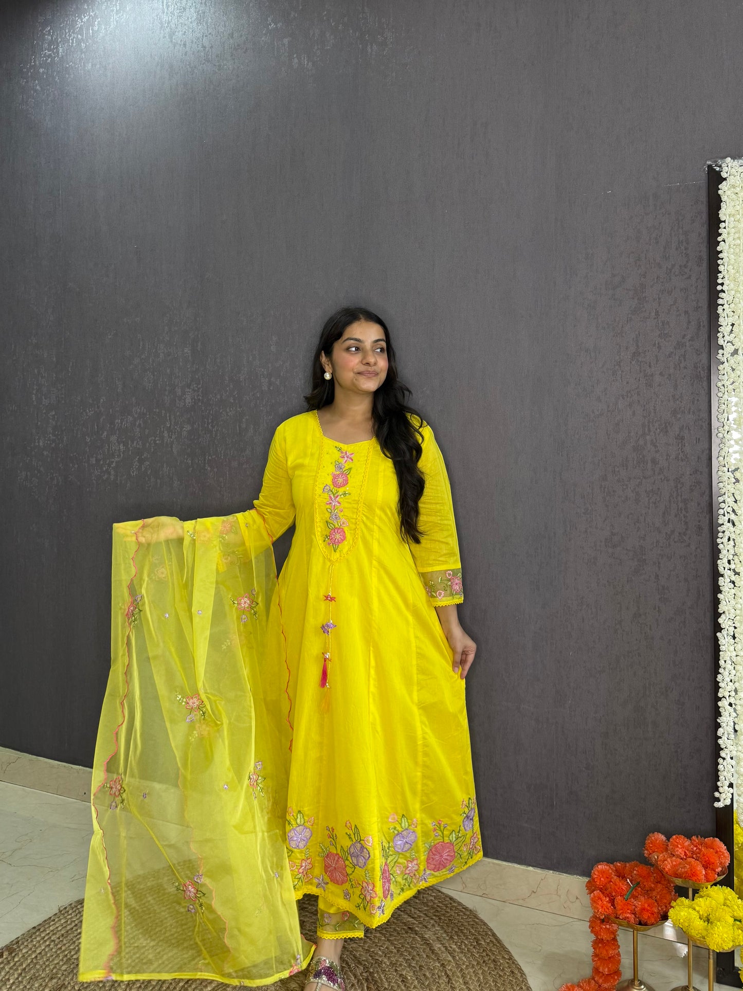 Kalidaar floral Anarkali set
