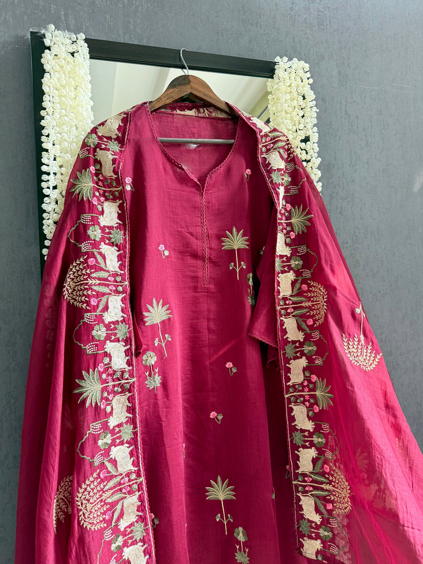 Luxurious Mul chanderi pichwai suit