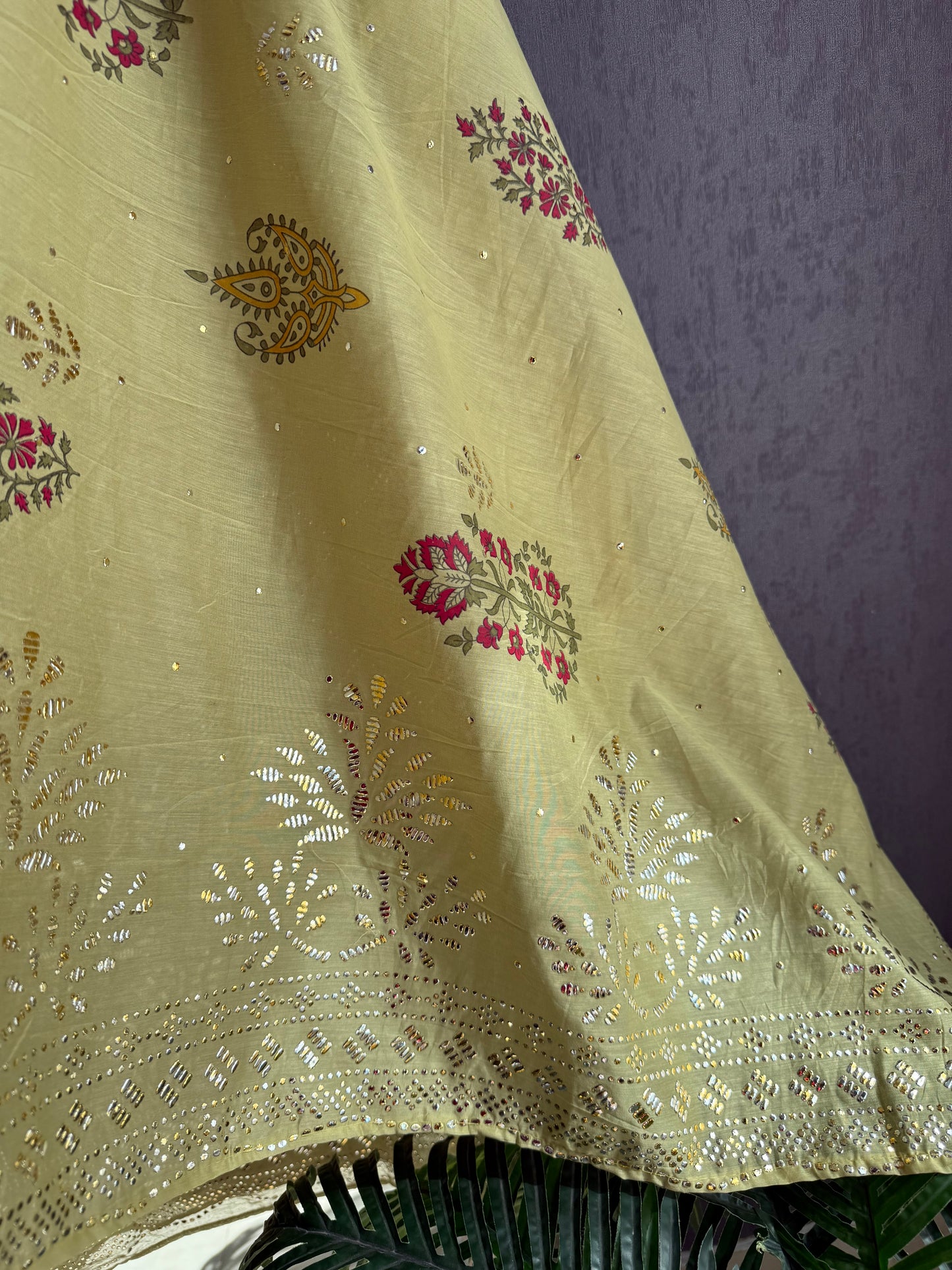 Chanderi mukaish suit