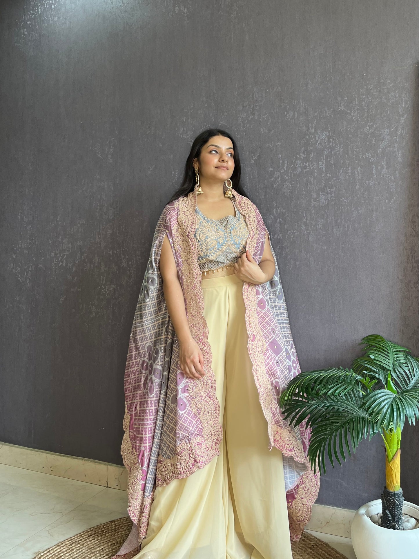 Aari work Cape set