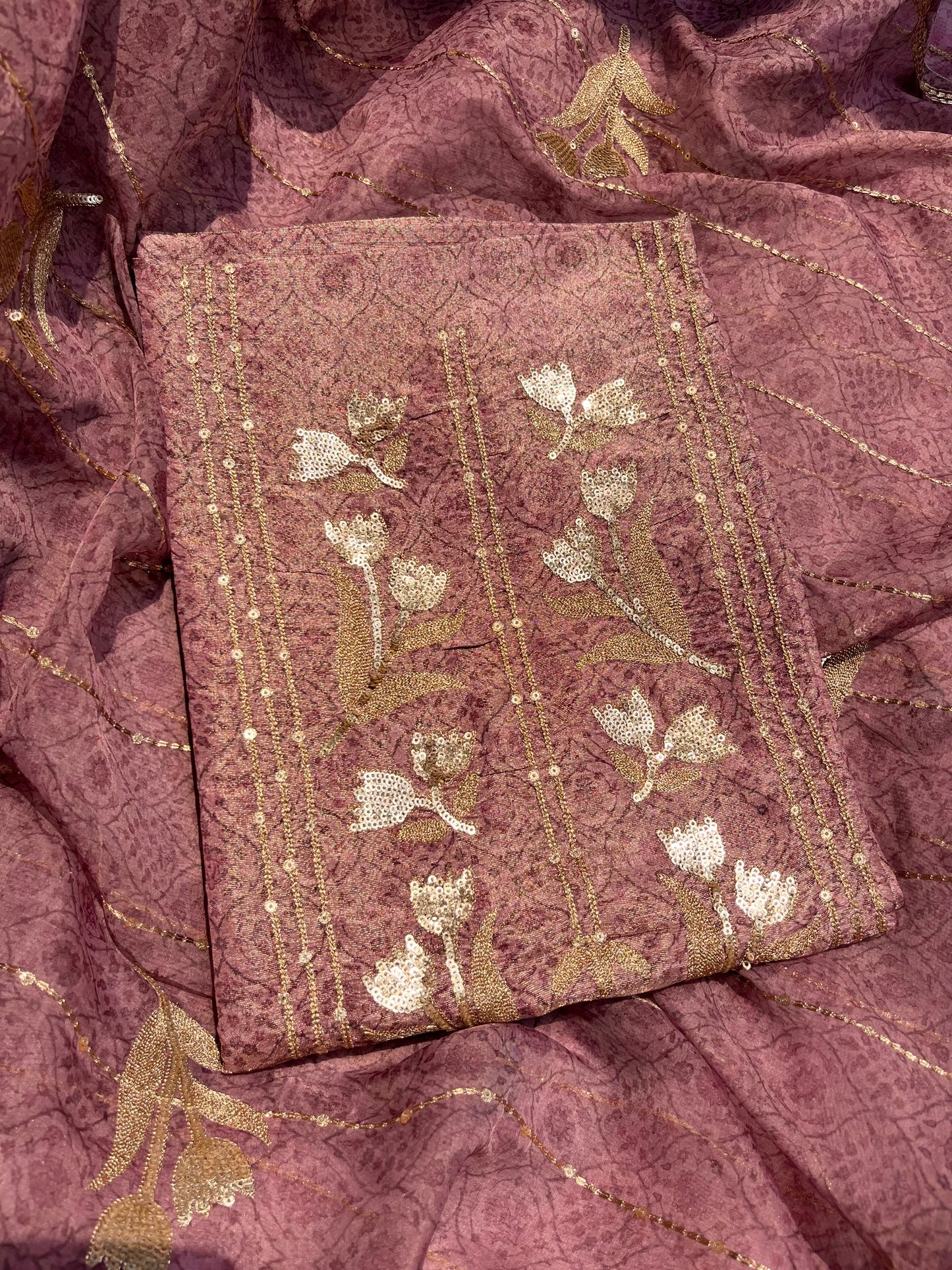 Marori aari work jacquard suit