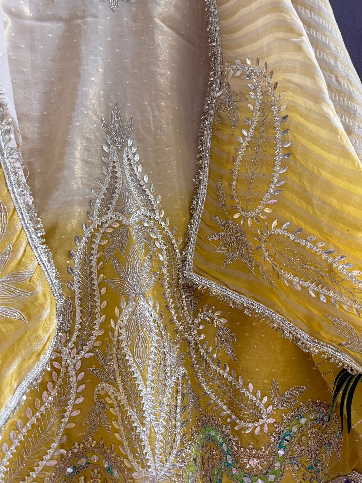 Luxurious Gotapatti ombré suit