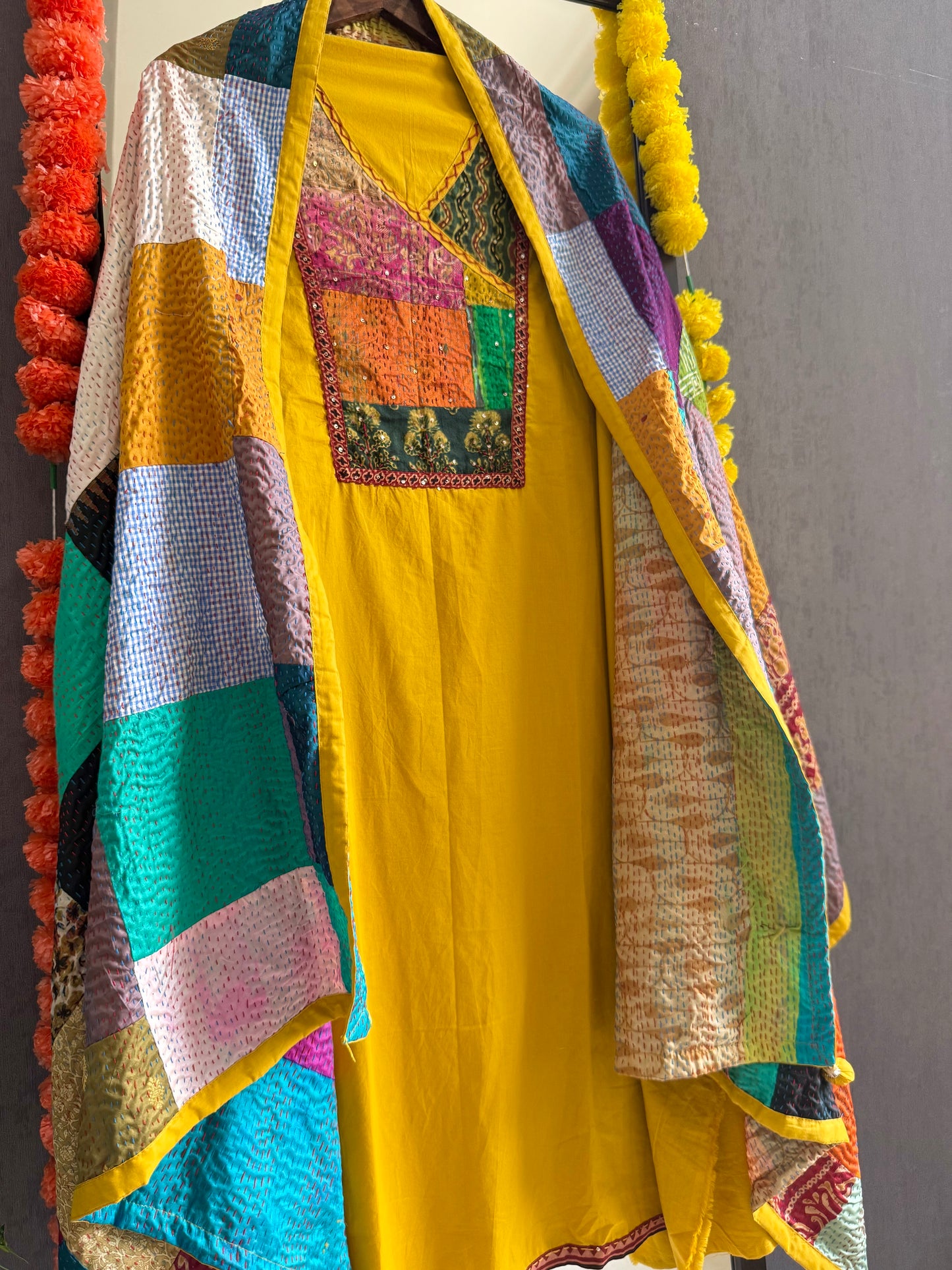 Pure cotton kantha patchwork suits
