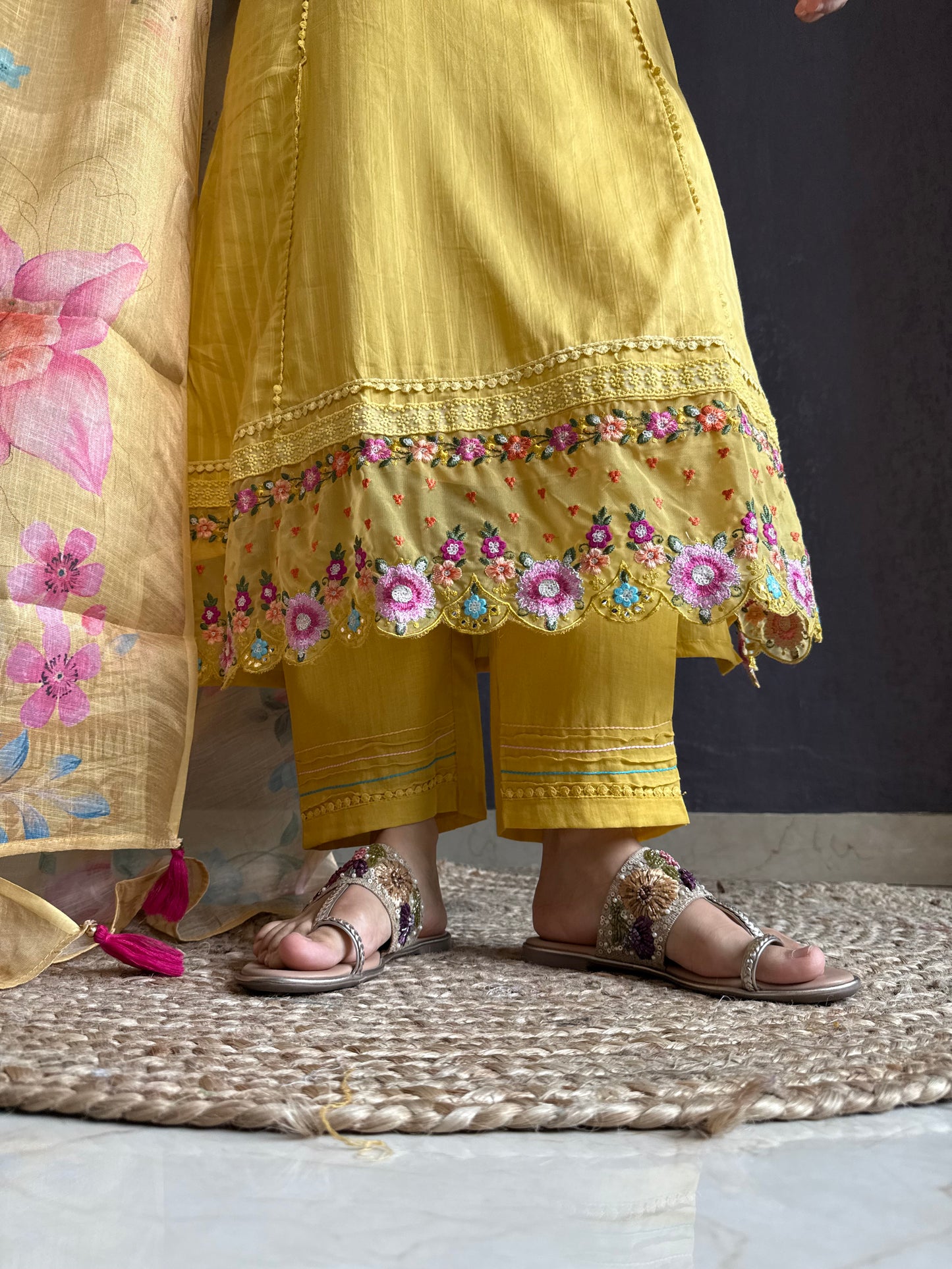 Aline cotton Handwork suit