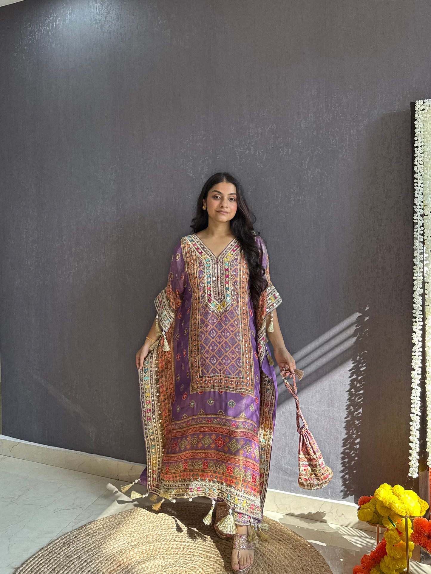 Luxurious patola kaftan set