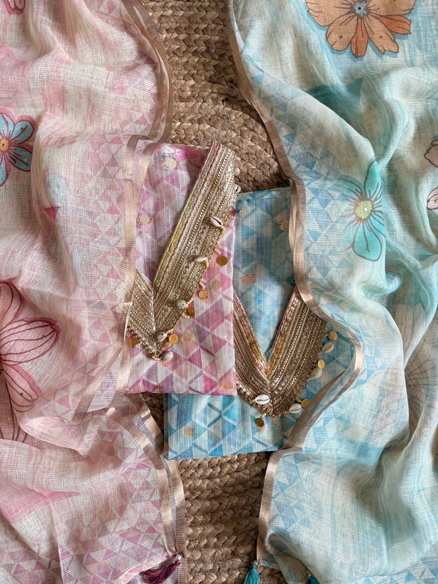 Kota doria lacework suit