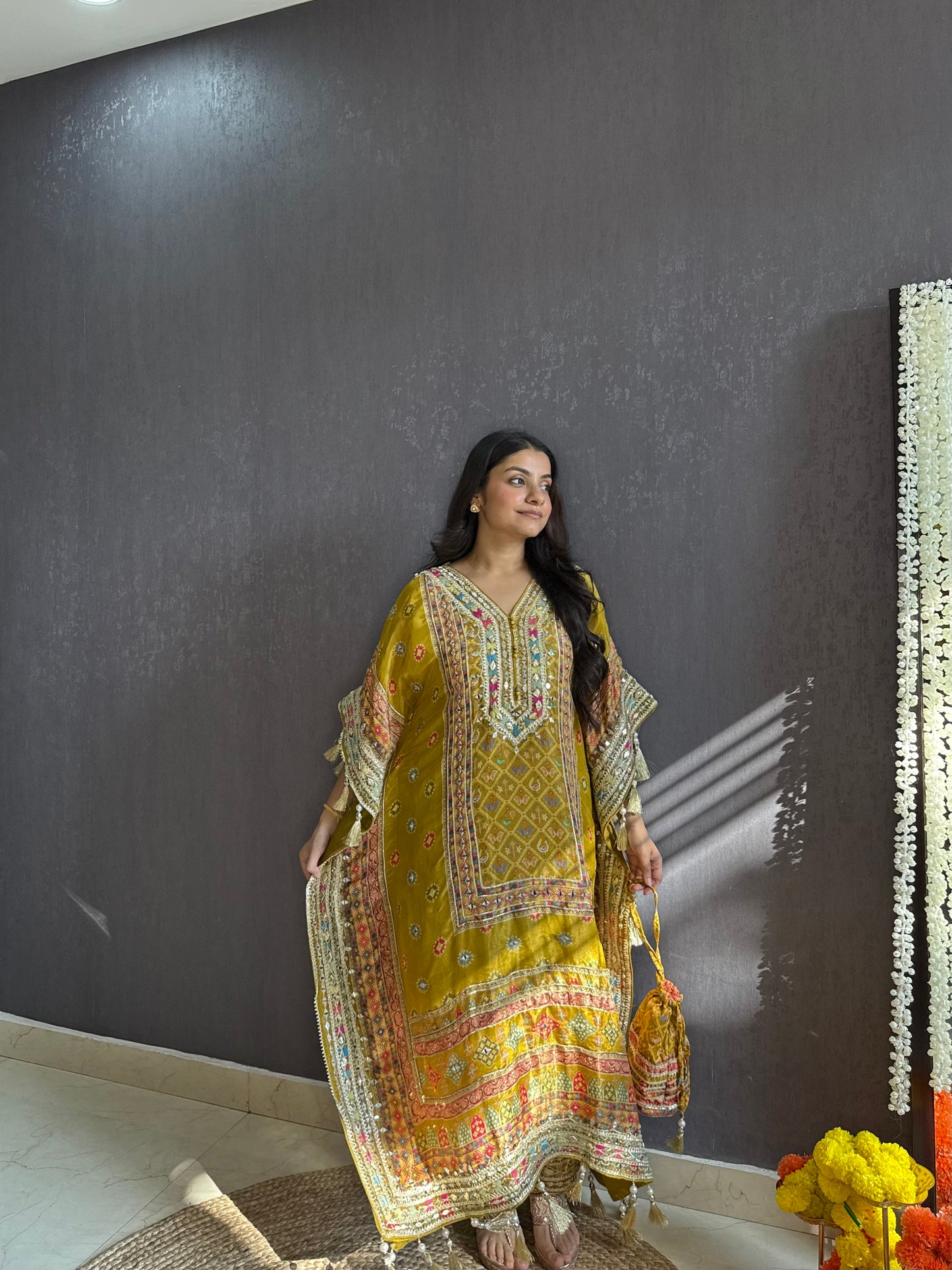 Luxurious patola kaftan set