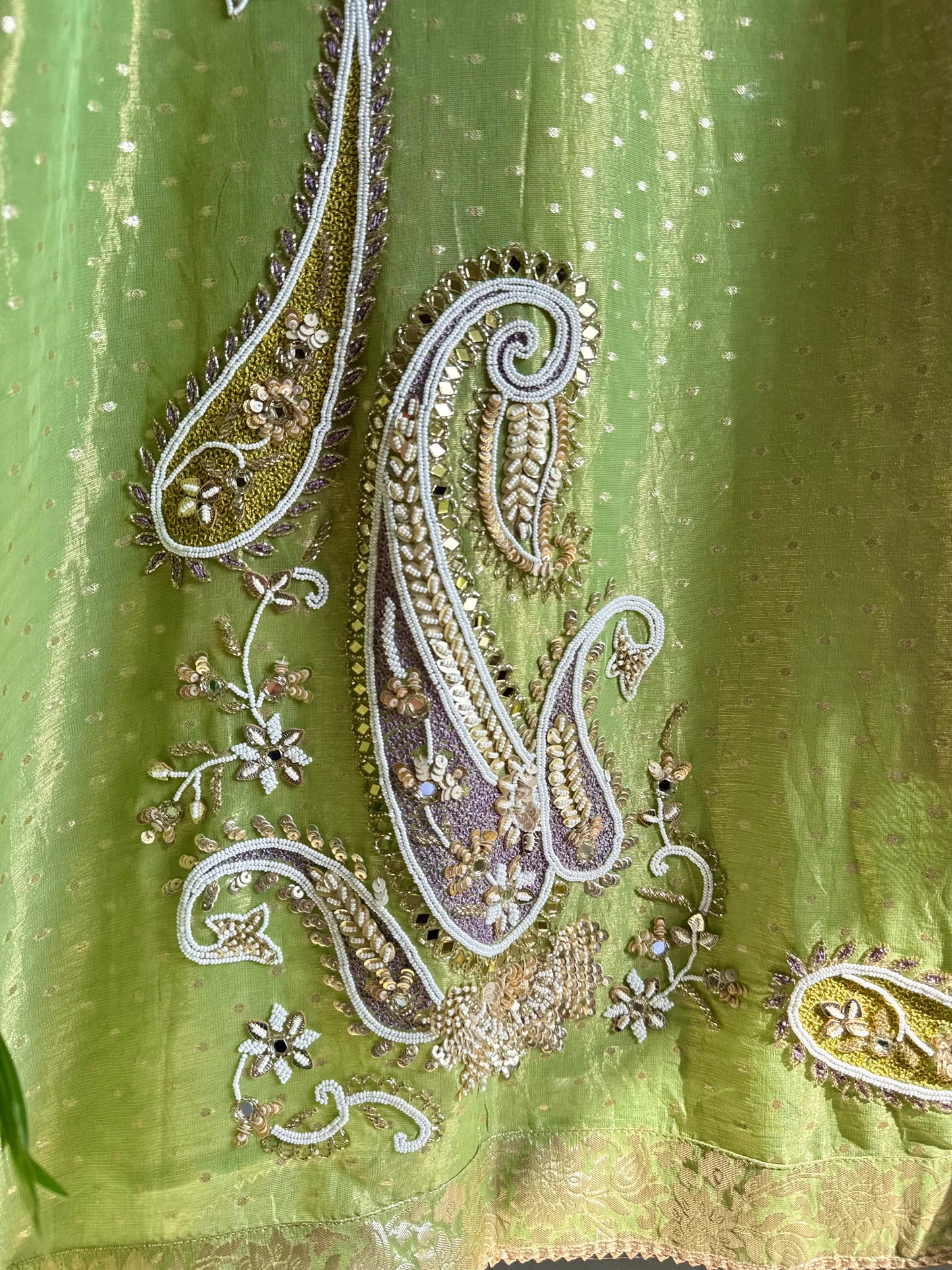 Luxurious handwork Tissue Benarsi silk suit