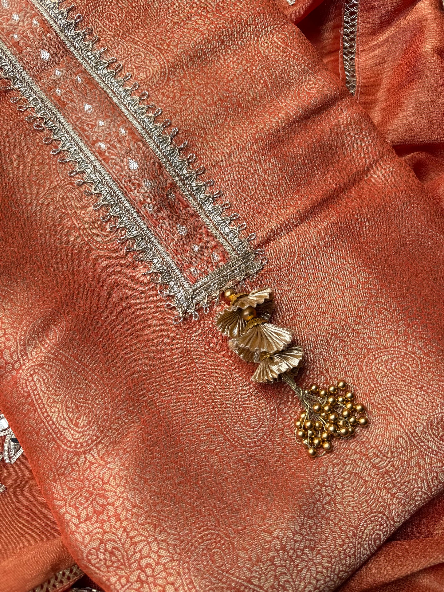 Luxurious brocade benarsi Mirror suit