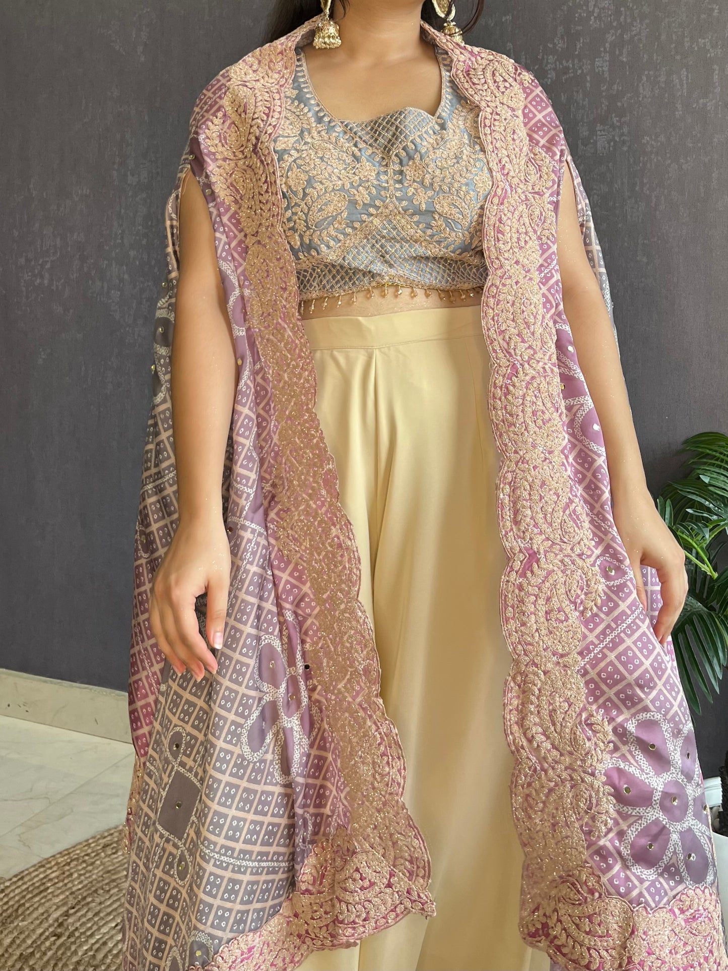 Aari work Cape set