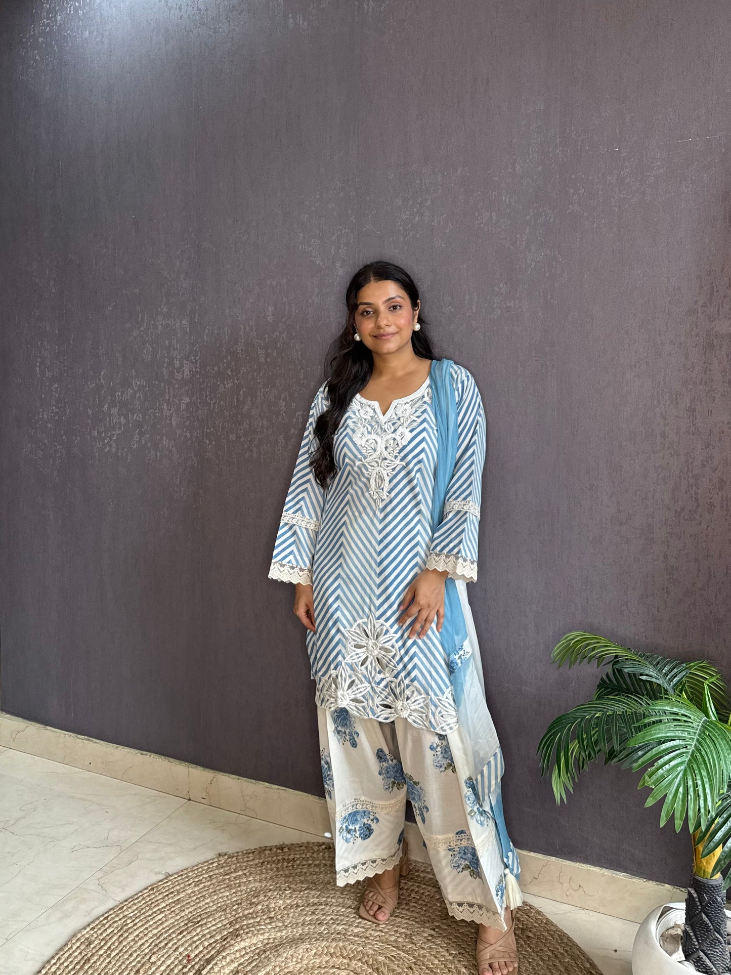 Pure cotton printed farshi kurta set