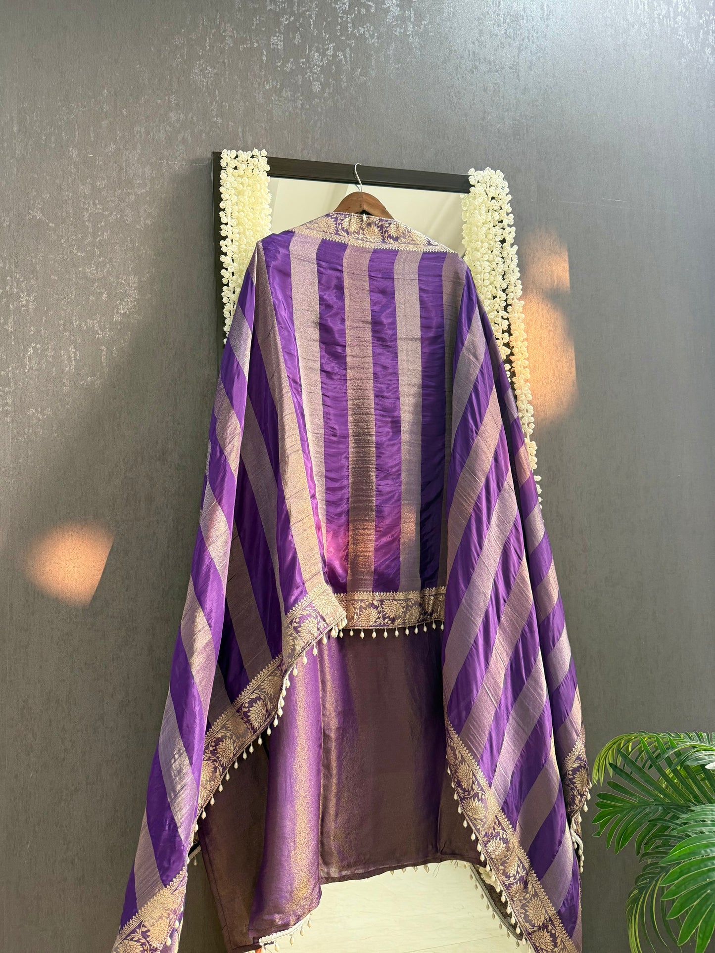 Tissue silk benarsi handwork suit