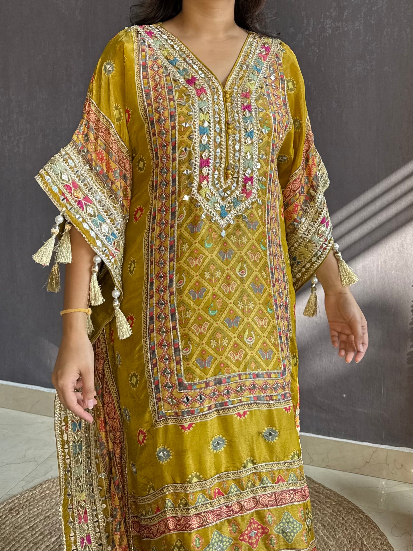Luxurious patola kaftan set