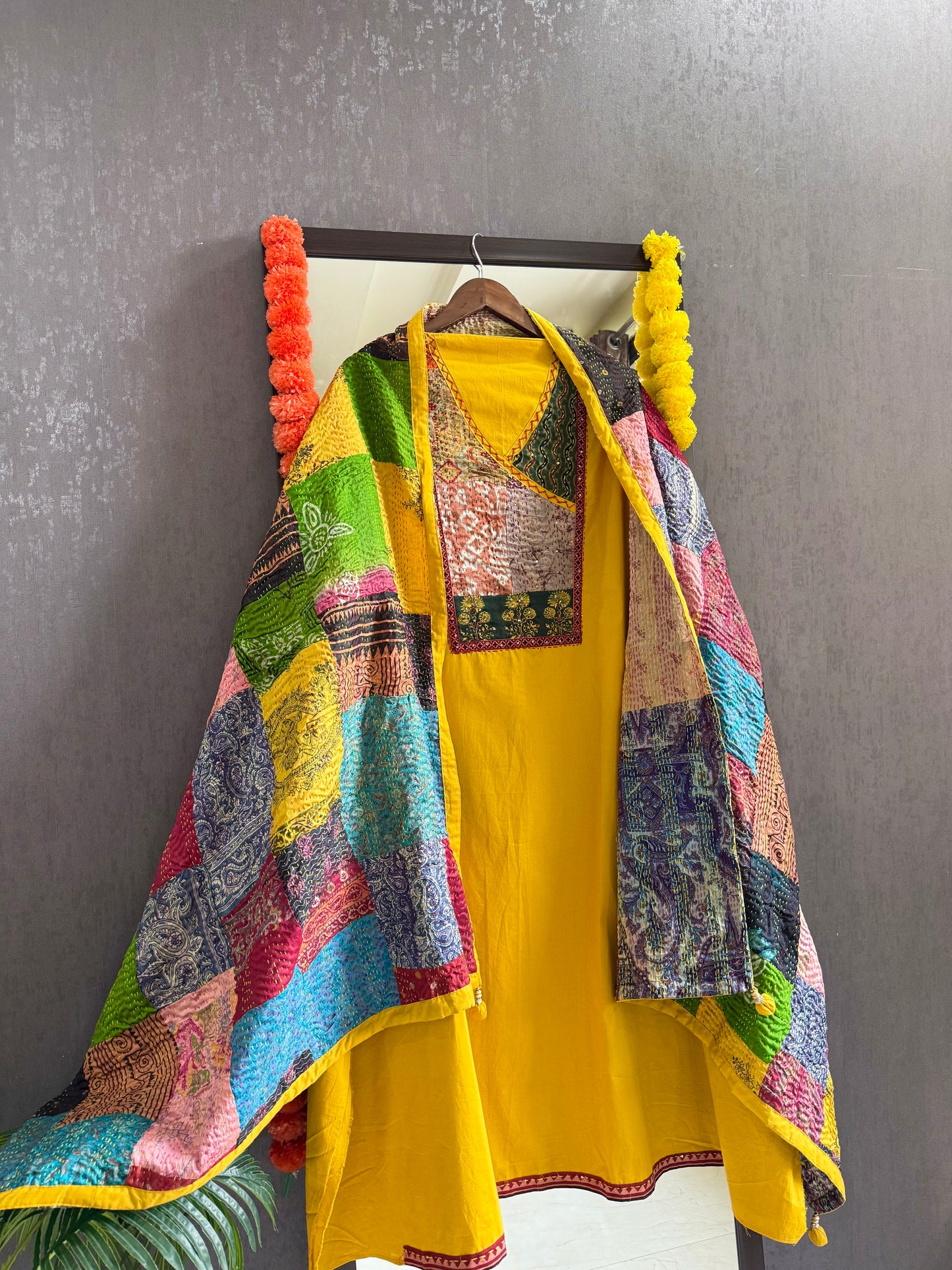 Pure cotton kantha patchwork suits