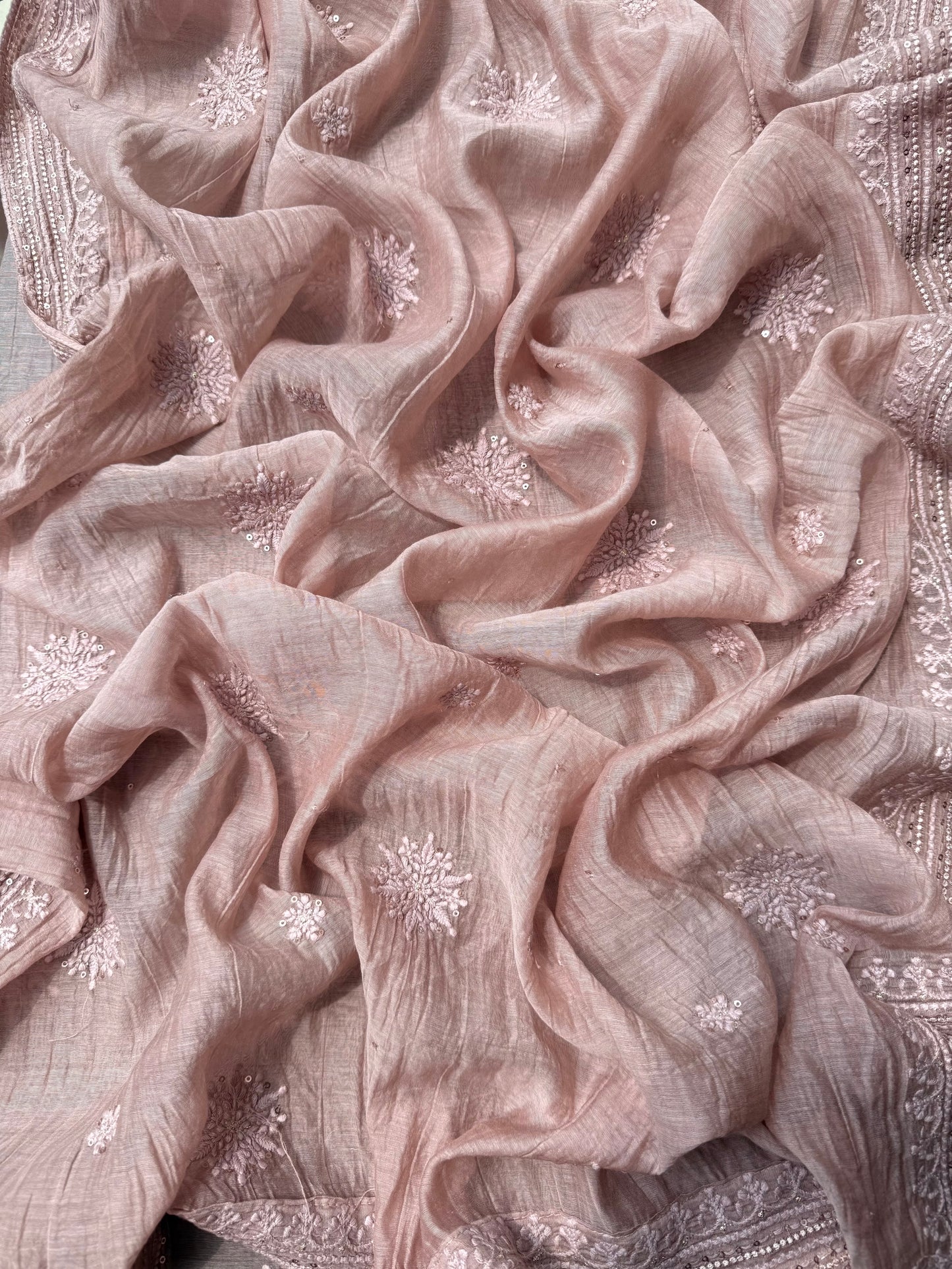 Luxurious Mul chanderi lucknowi handwork suit