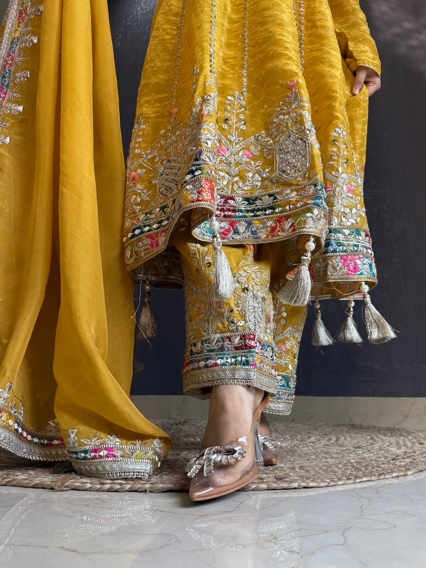 Luxurious gotapatti anarkali set
