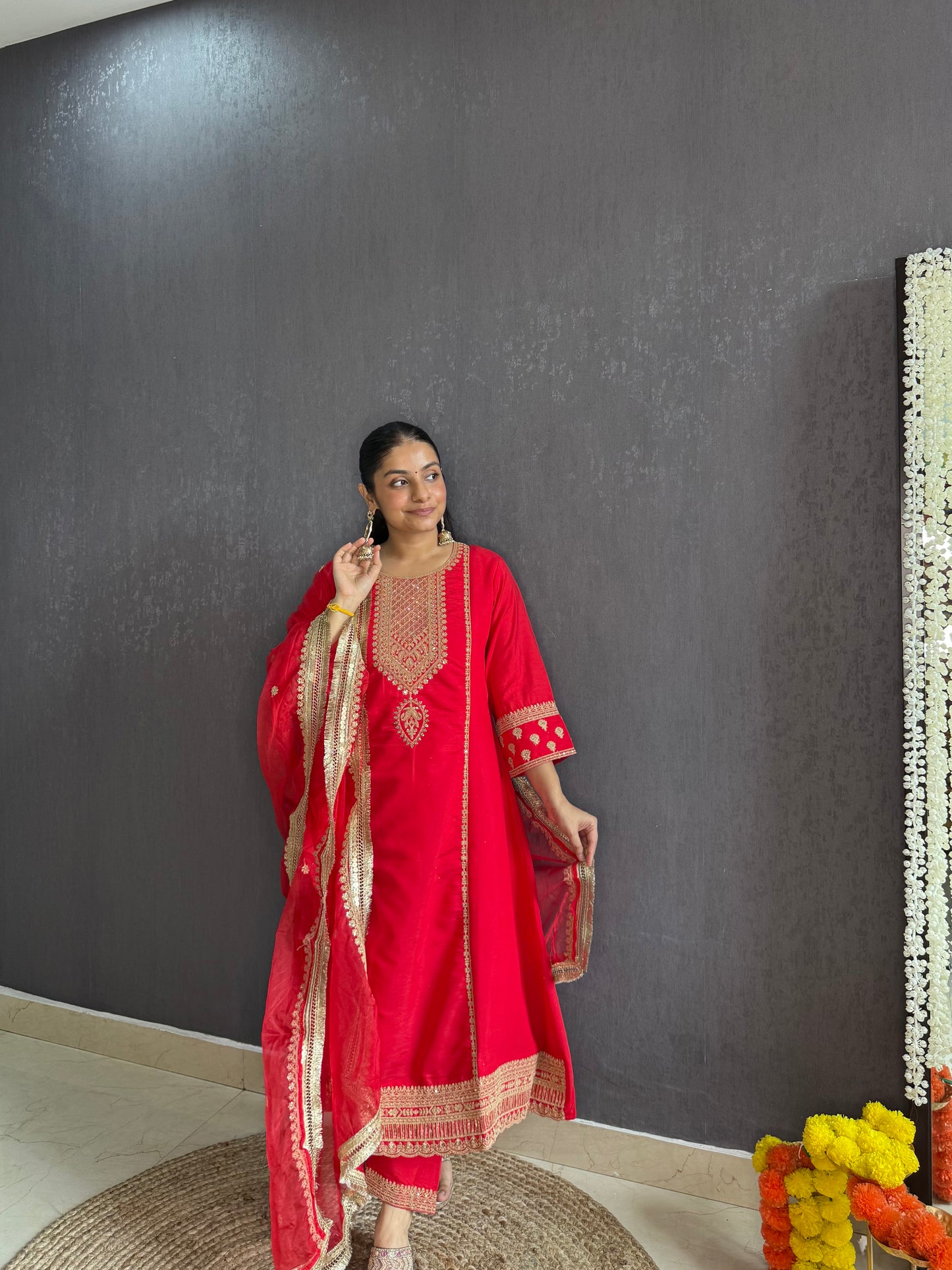 Aline Aari work suit set