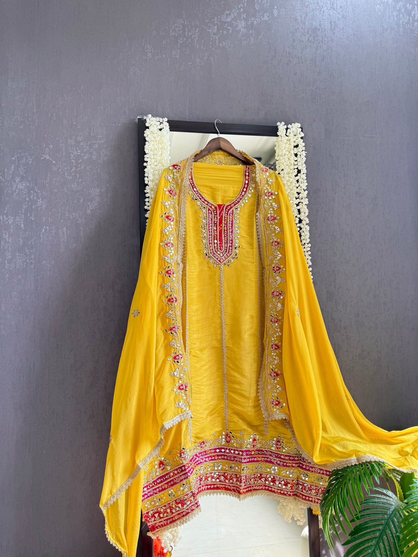 Luxurious Gotapatti Pure Tissue silk suit