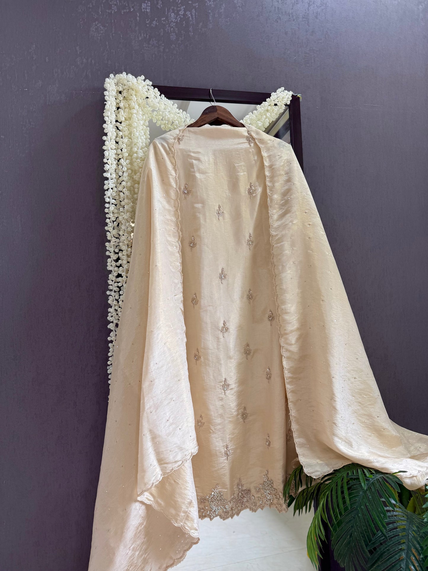 Luxurious peacock suit