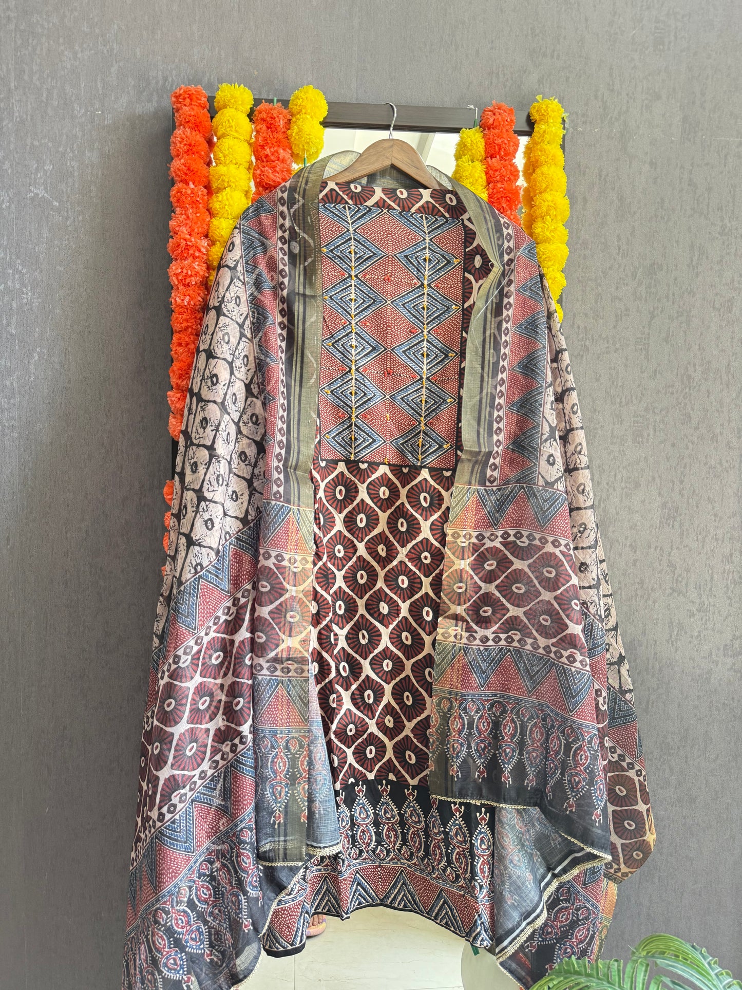 Pure cotton ajrakh suits
