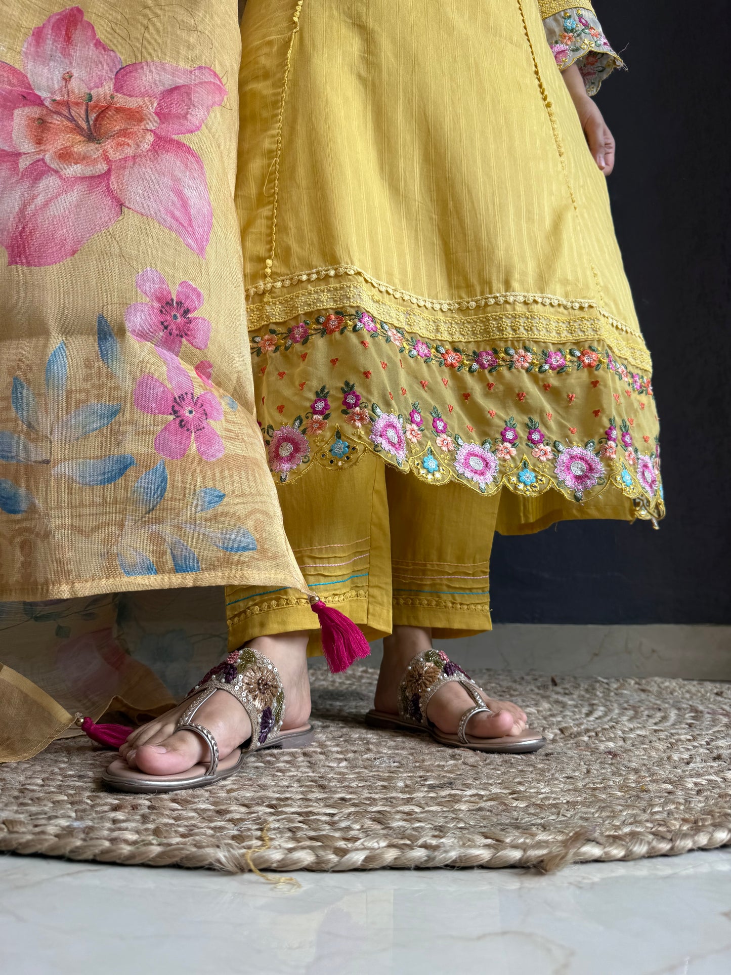 Aline cotton Handwork suit
