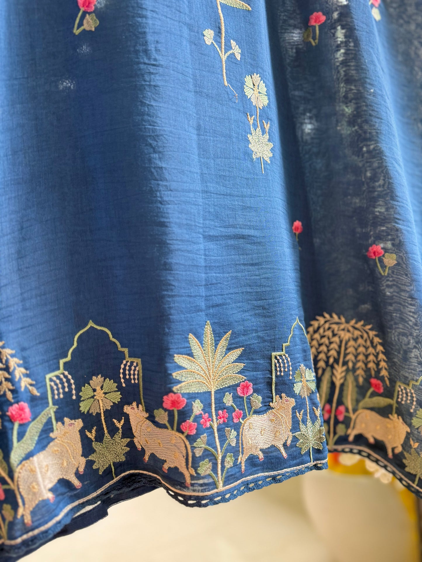Luxurious Mul chanderi pichwai suit