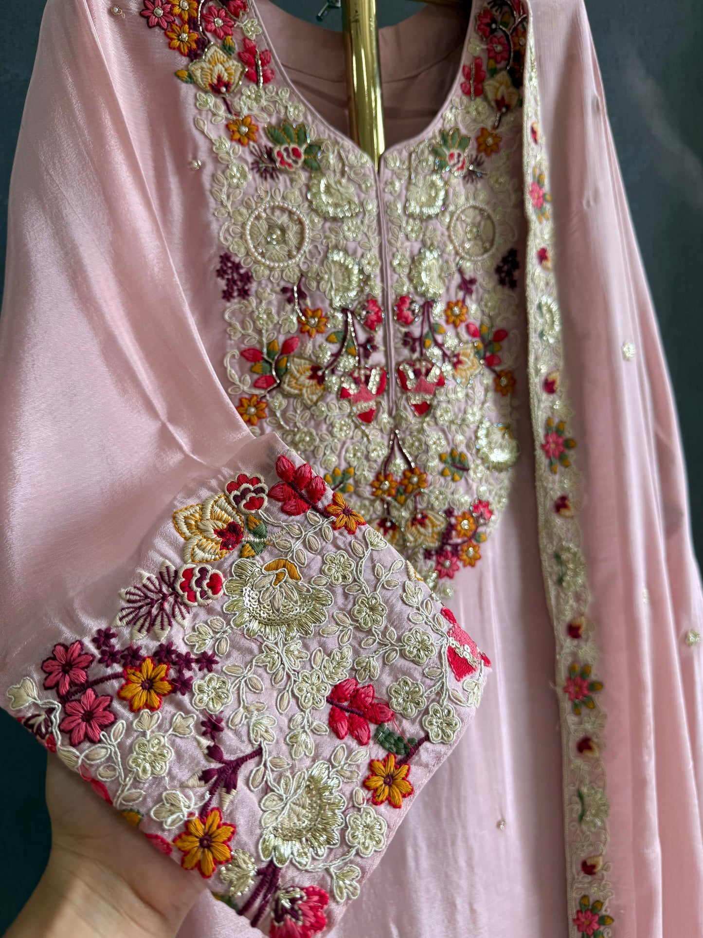 Luxurious handwork sharara set